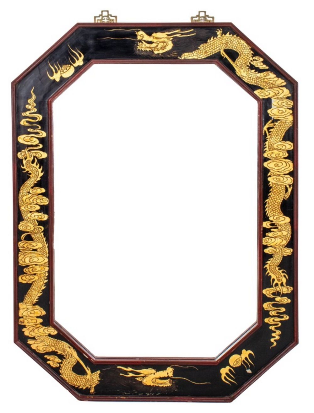 CHINOISERIE LACQUER AND GILT OCTAGONAL