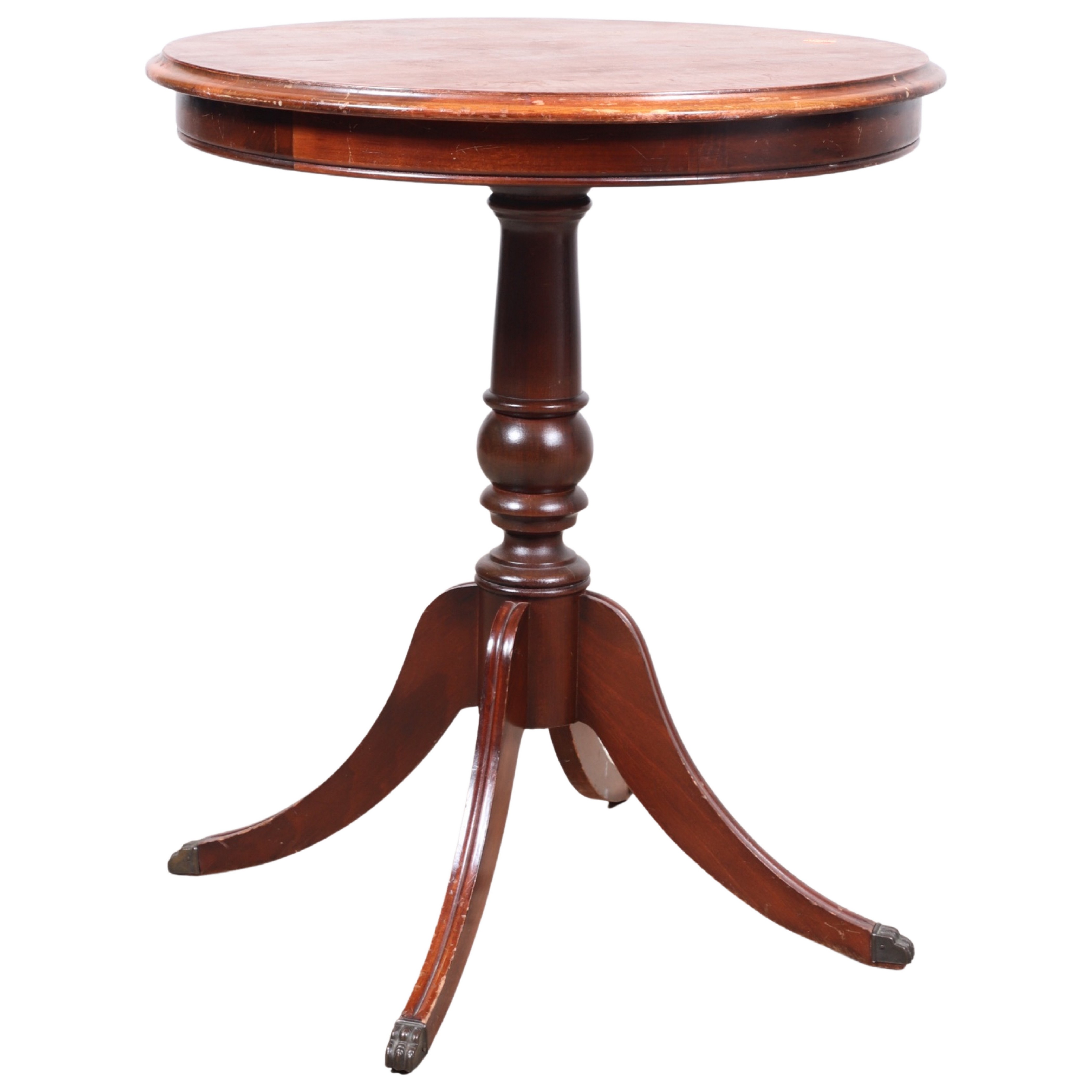 Regency style mahogany candle stand,