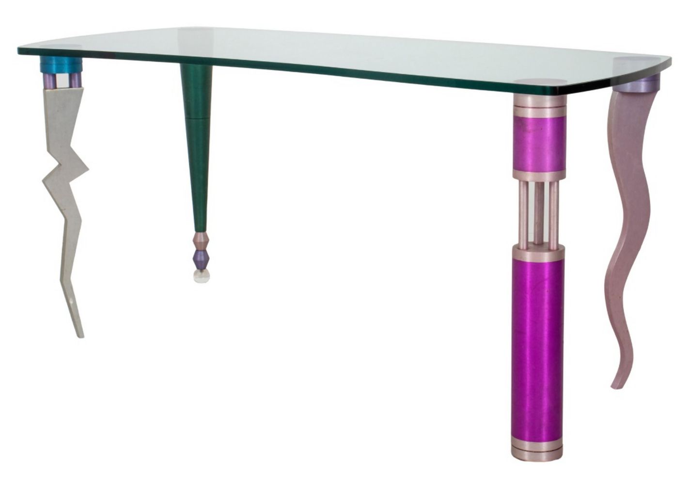 IKONS POSTMODERN GLASS TOP DESK 3b4b94