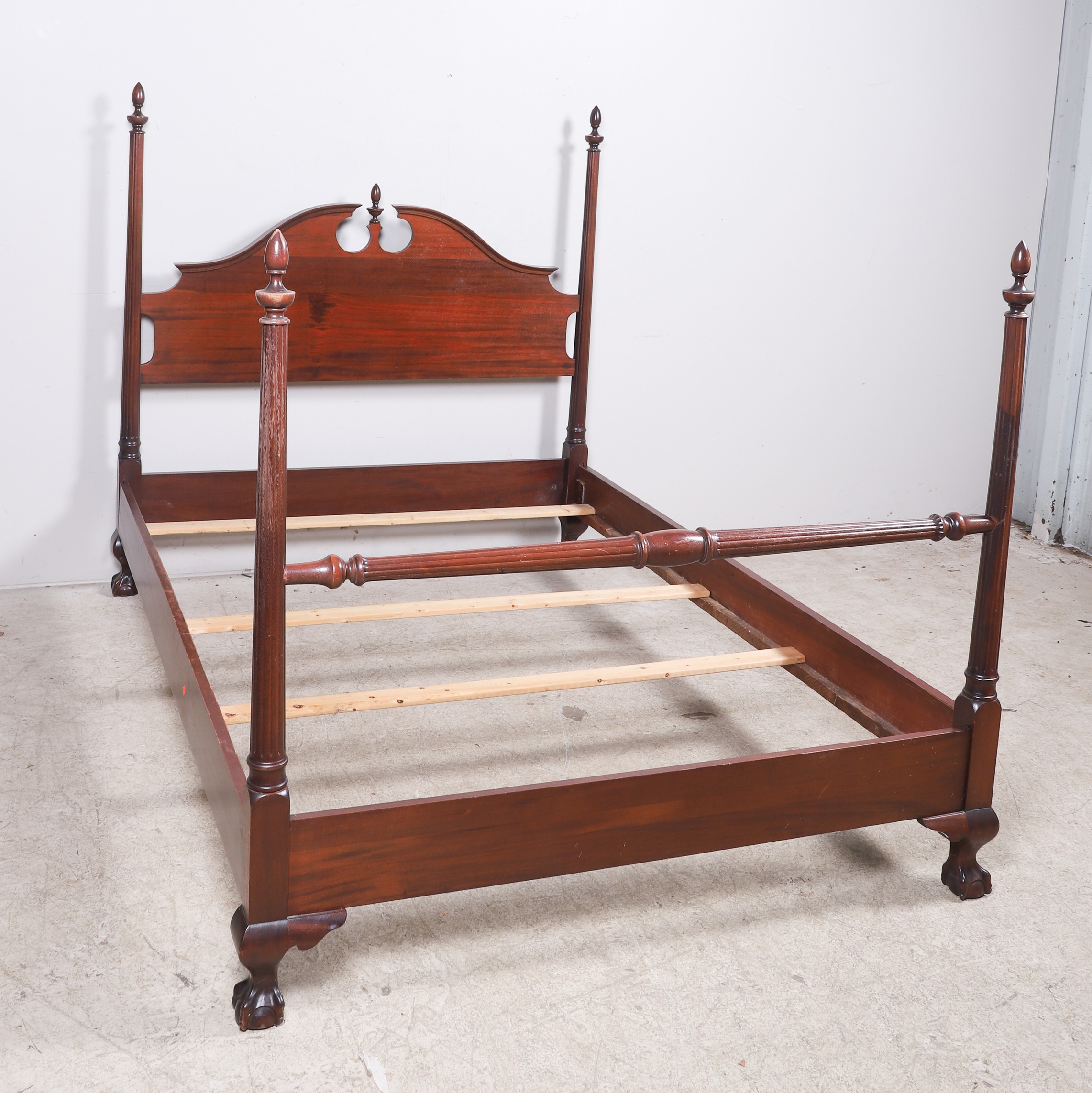 Chippendale style mahogany twin