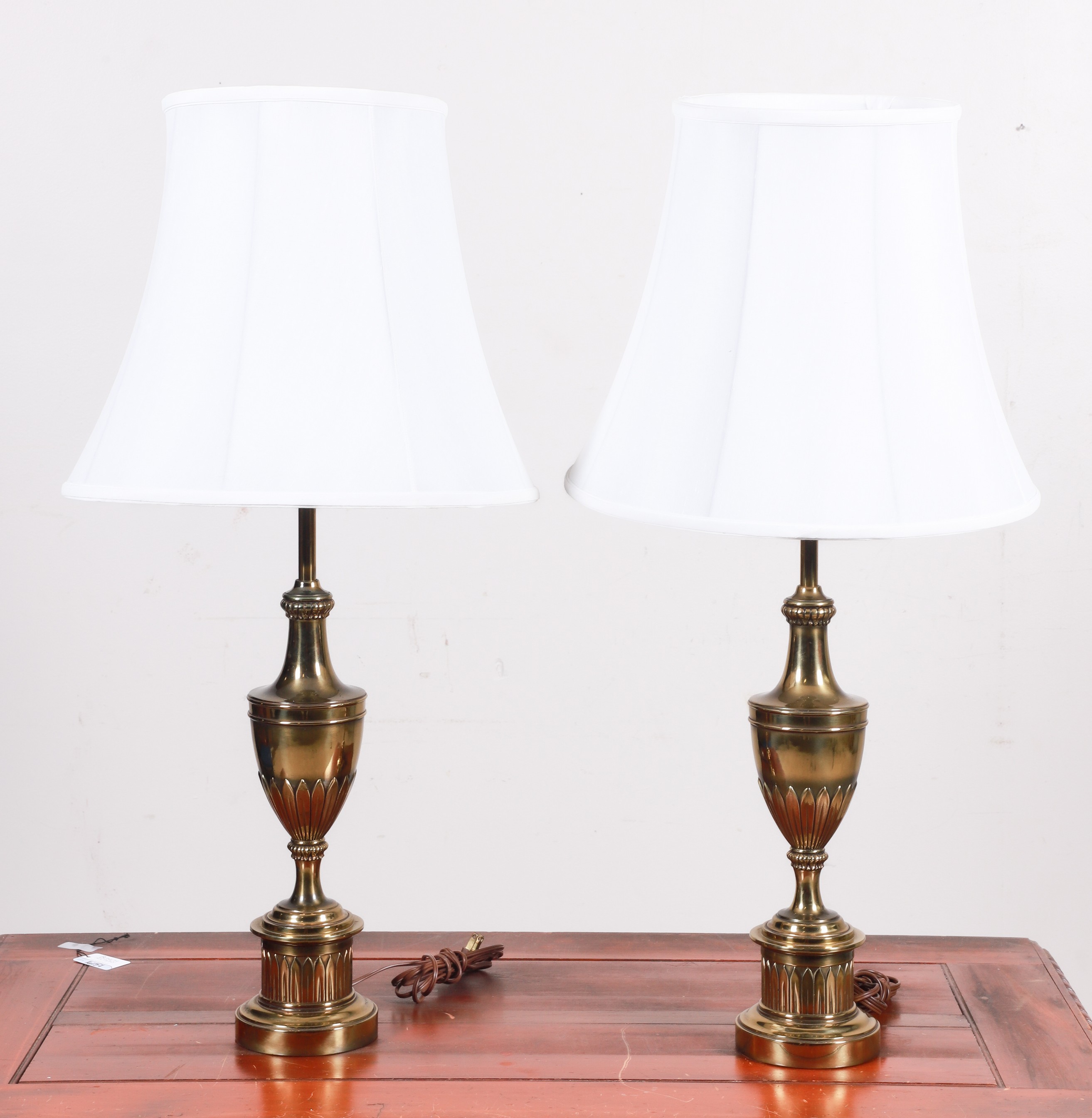 Pair Stiffel urn form table lamps,