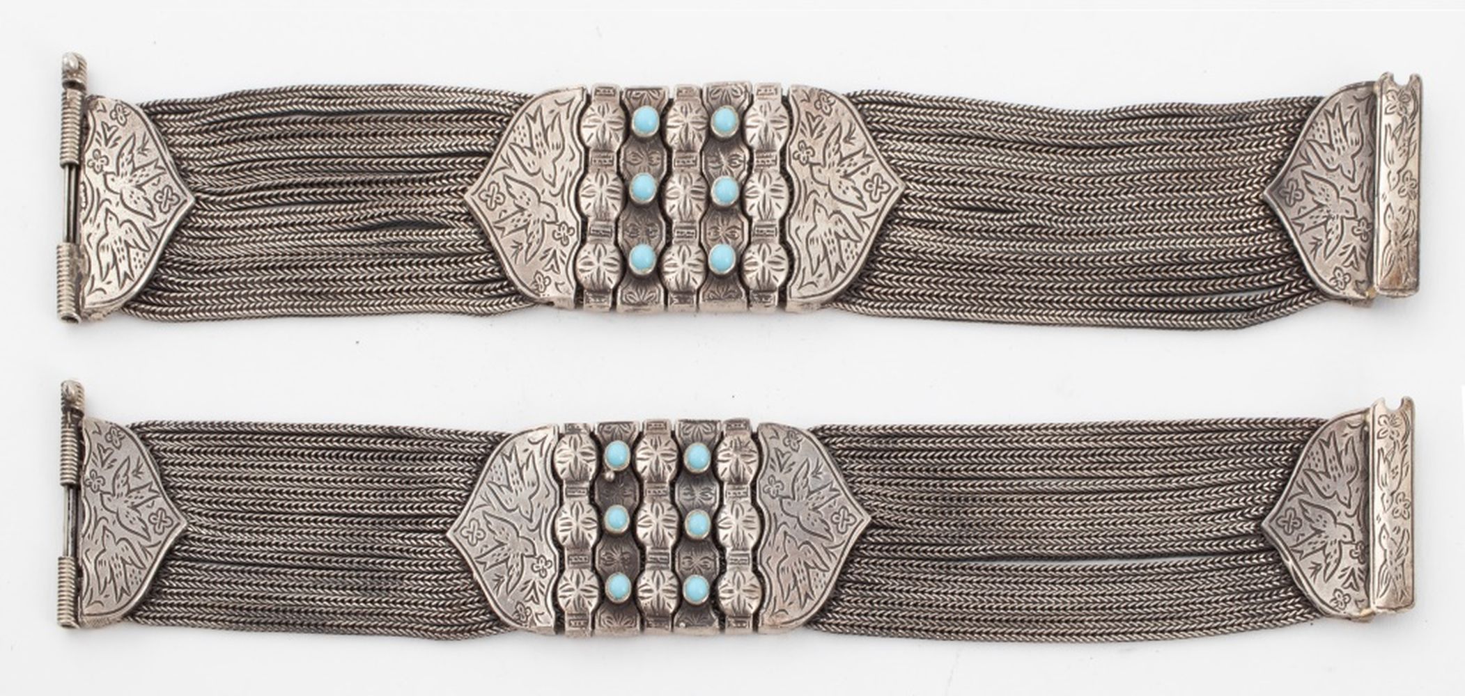 NAVAJO 950 SILVER TURQUOISE BRACELETS  3b4bce