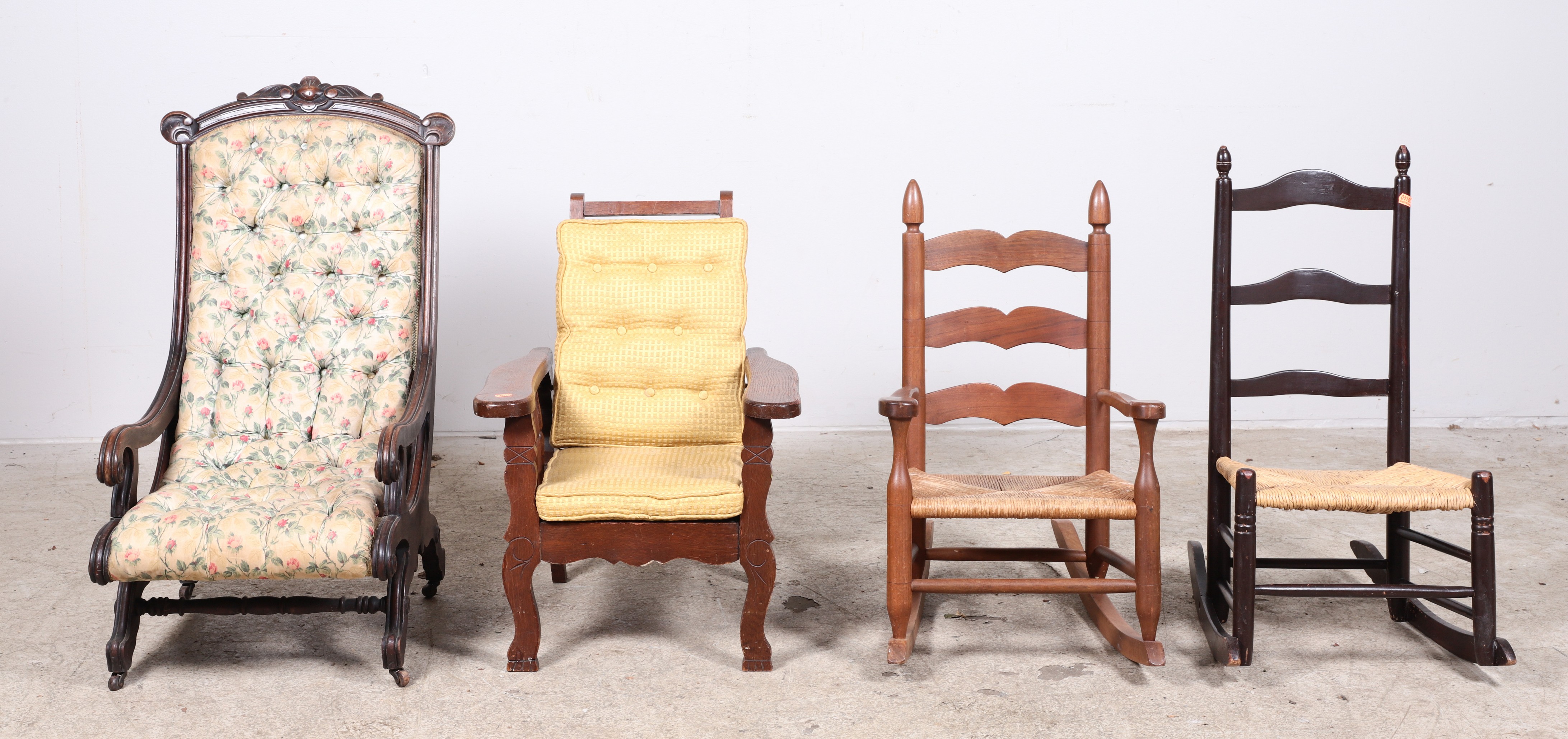 (4) Childs chairs, c/o (2) ladderback