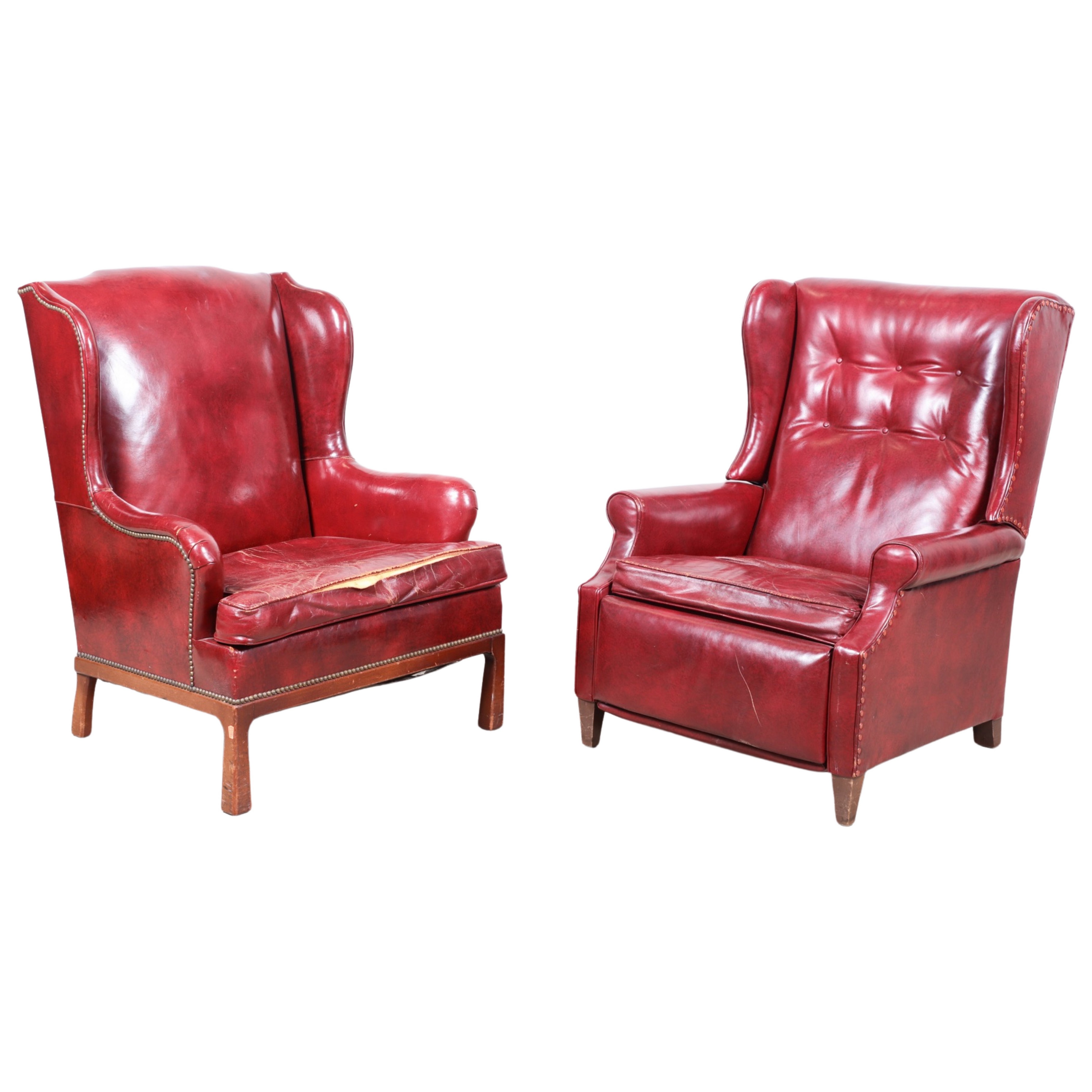 Kittinger leather upholstered reclining 3b4c09