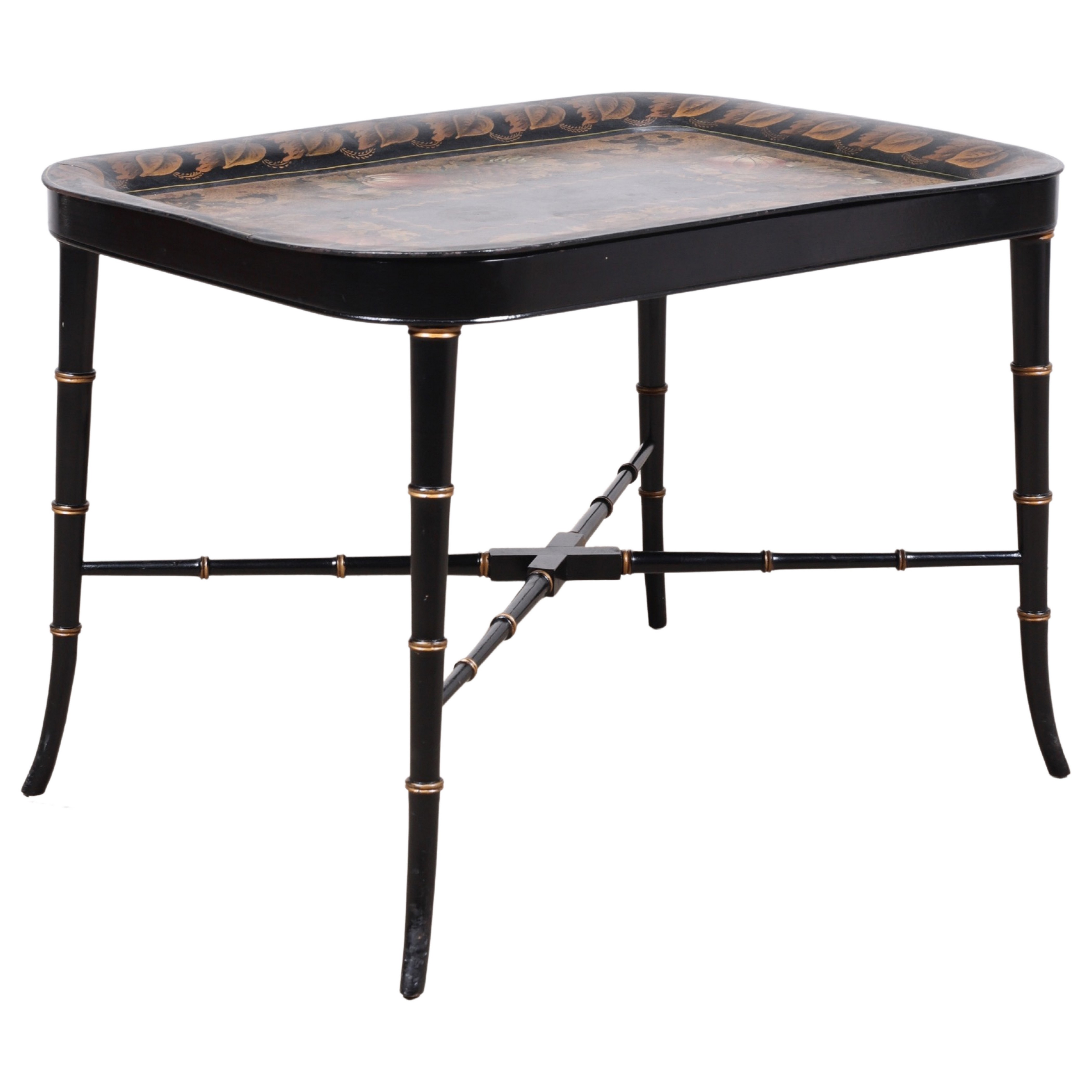 Bamboo form tray top coffee table,