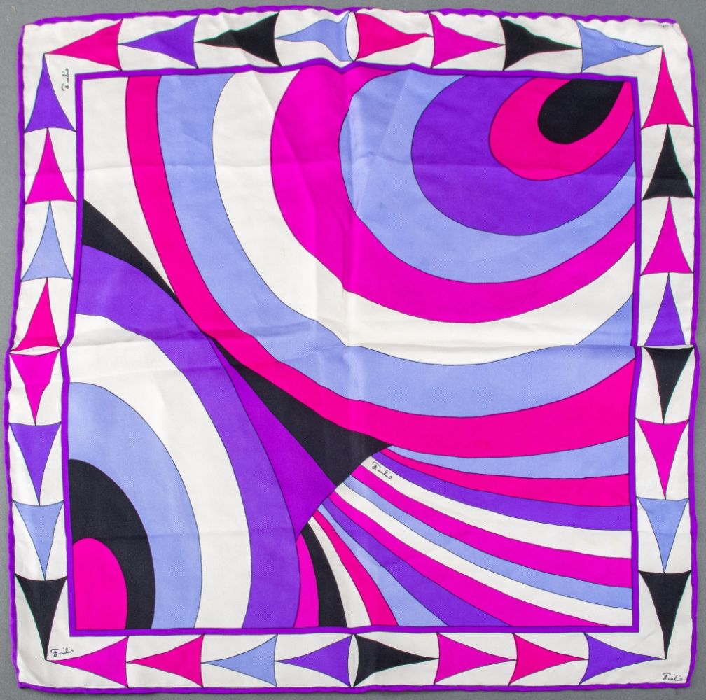 EMILIO PUCCI GEOMETRIC SILK SCARF 3b4c27