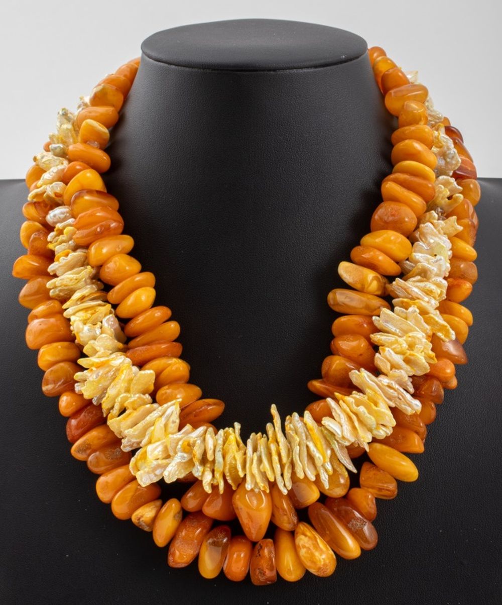 SIMAN TU BALTIC AMBER & KESHI PEARL