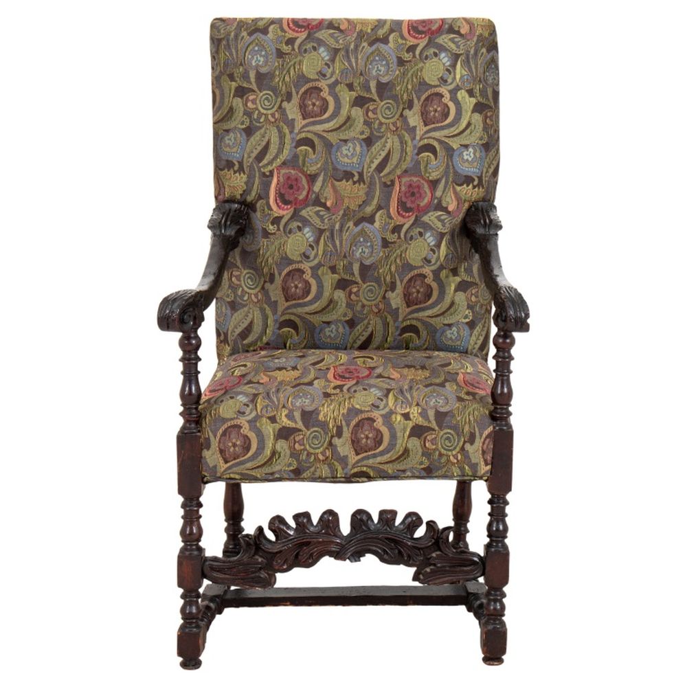 CHARLES I STYLE UPHOLSTERED ARM