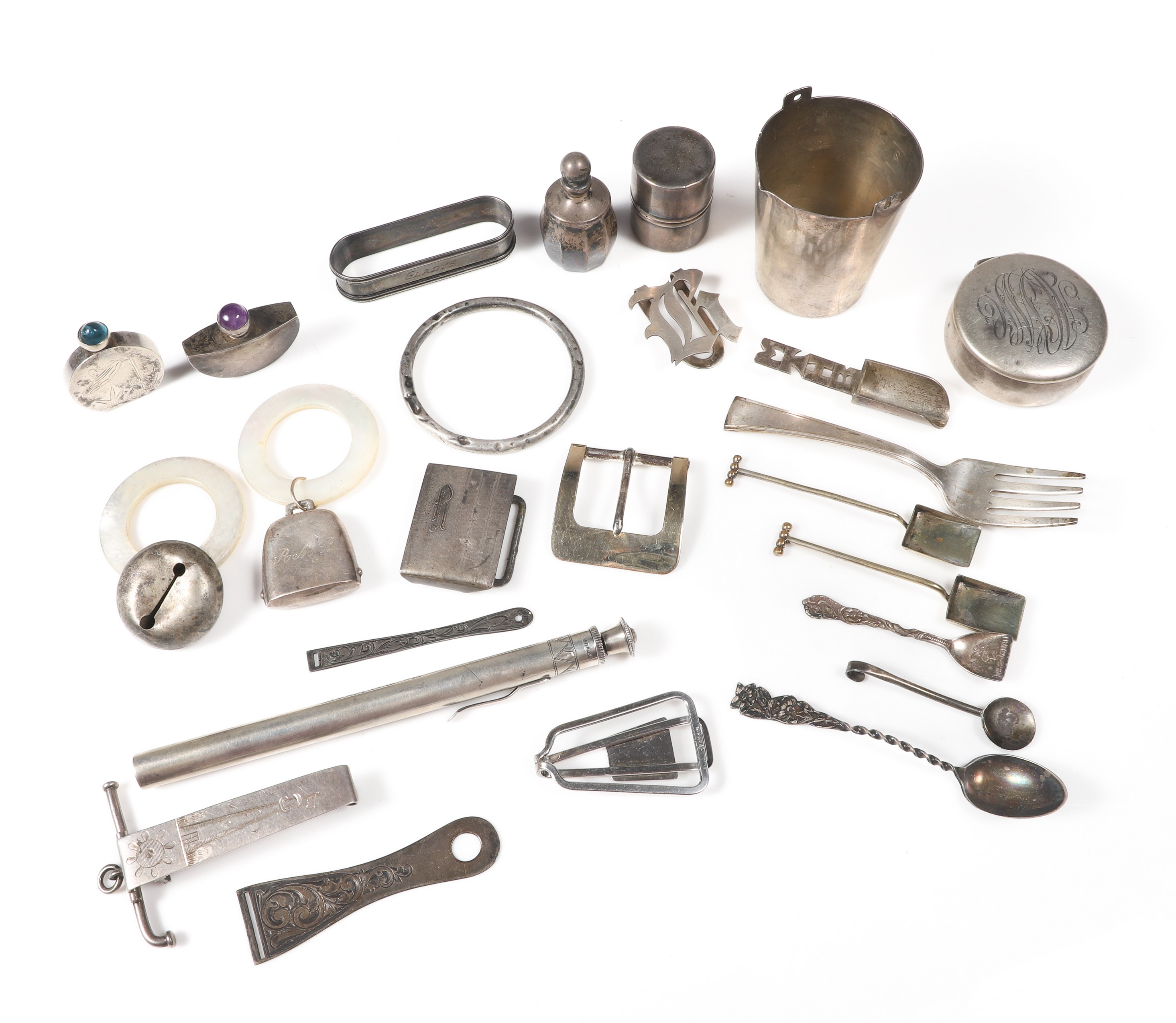 Assorted sterling items to include