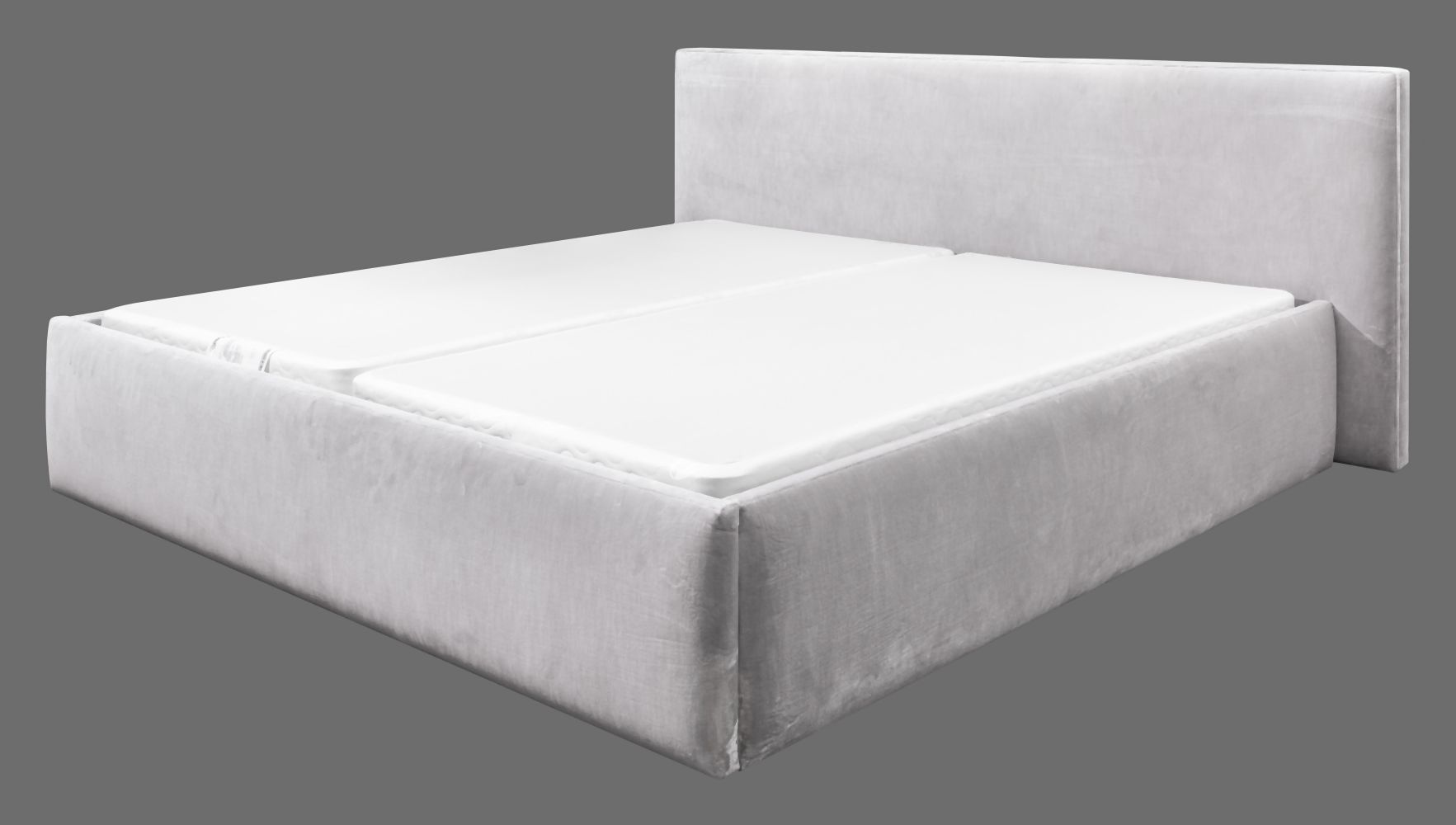 CONTEMPORARY GREY UPHOLSTERED KING 3b4cb0