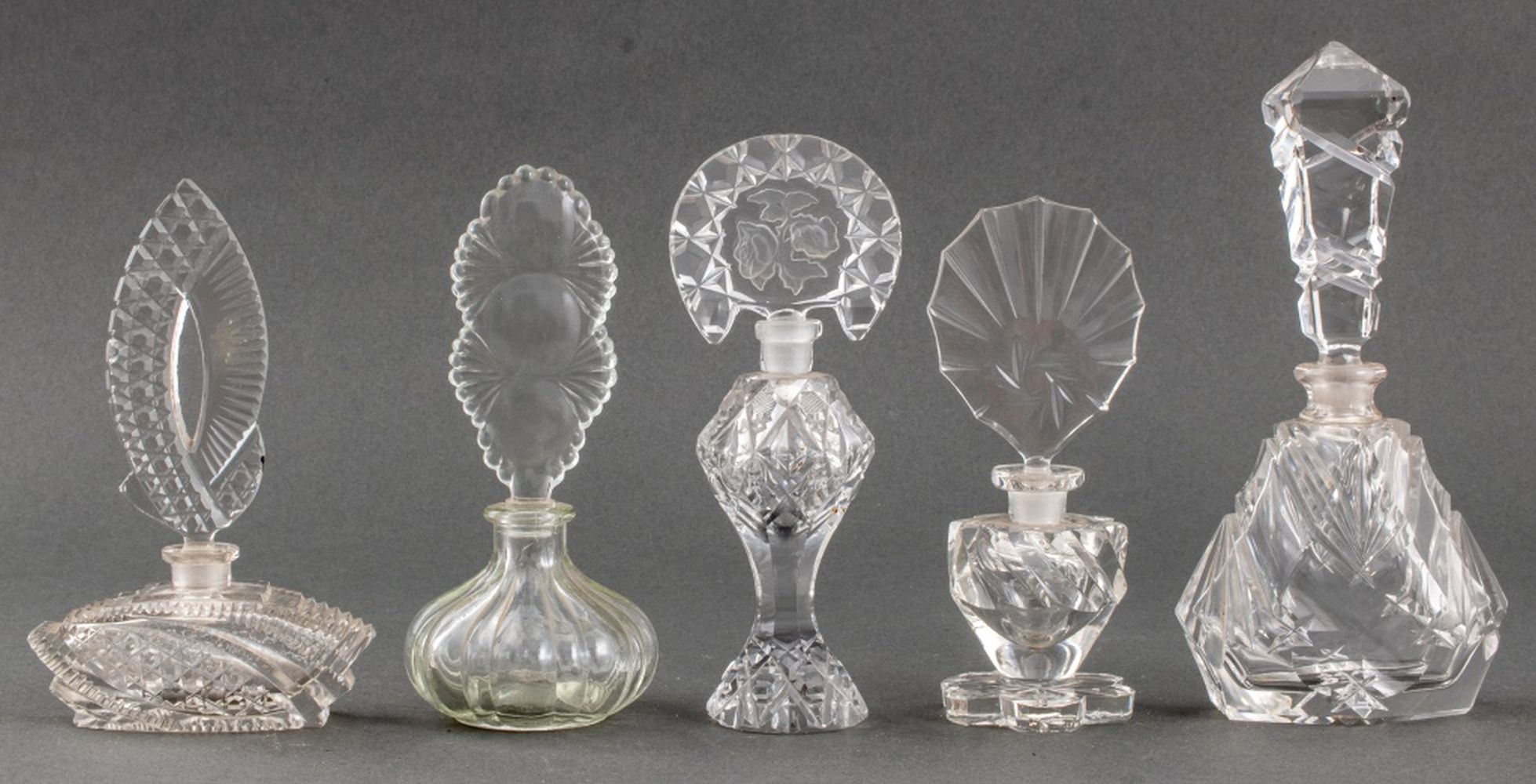 VINTAGE CZECH CLEAR GLASS PERFUME