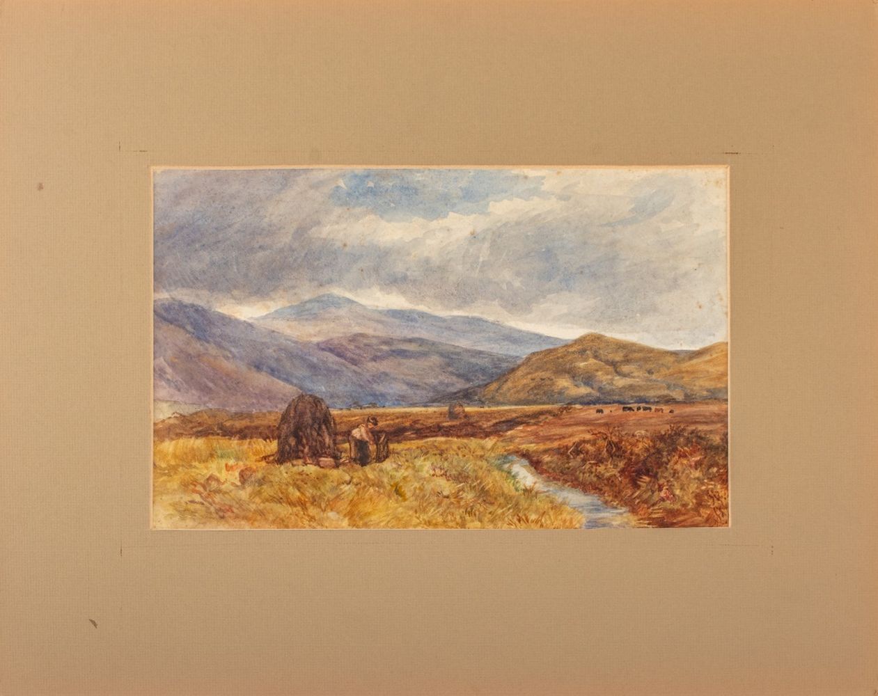 ARTHUR J. STARK "A PEAT BOG" WATERCOLOR