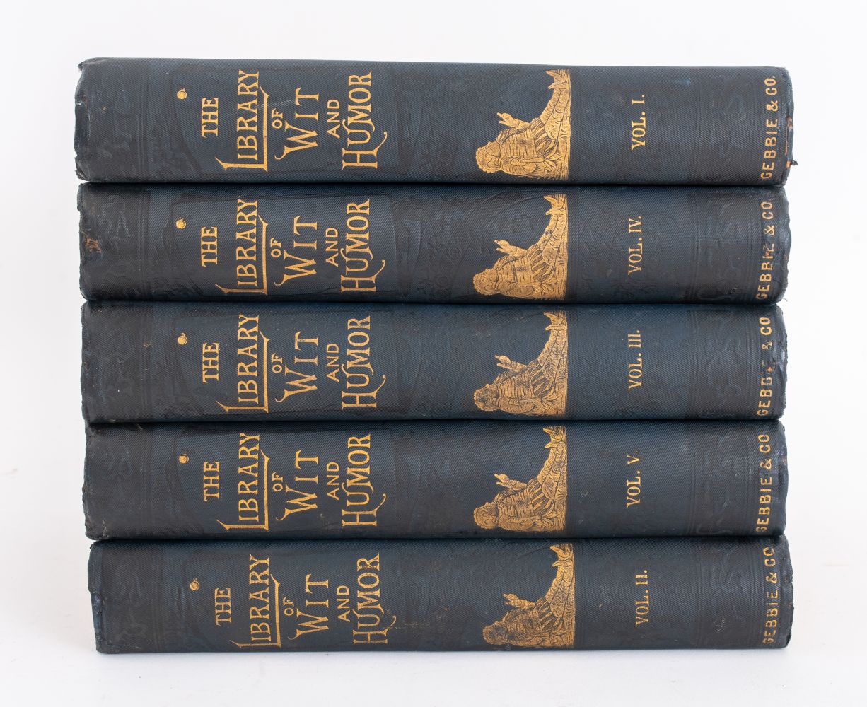 LIBRARY OF WIT AND HUMOR, 5 VOLS.,