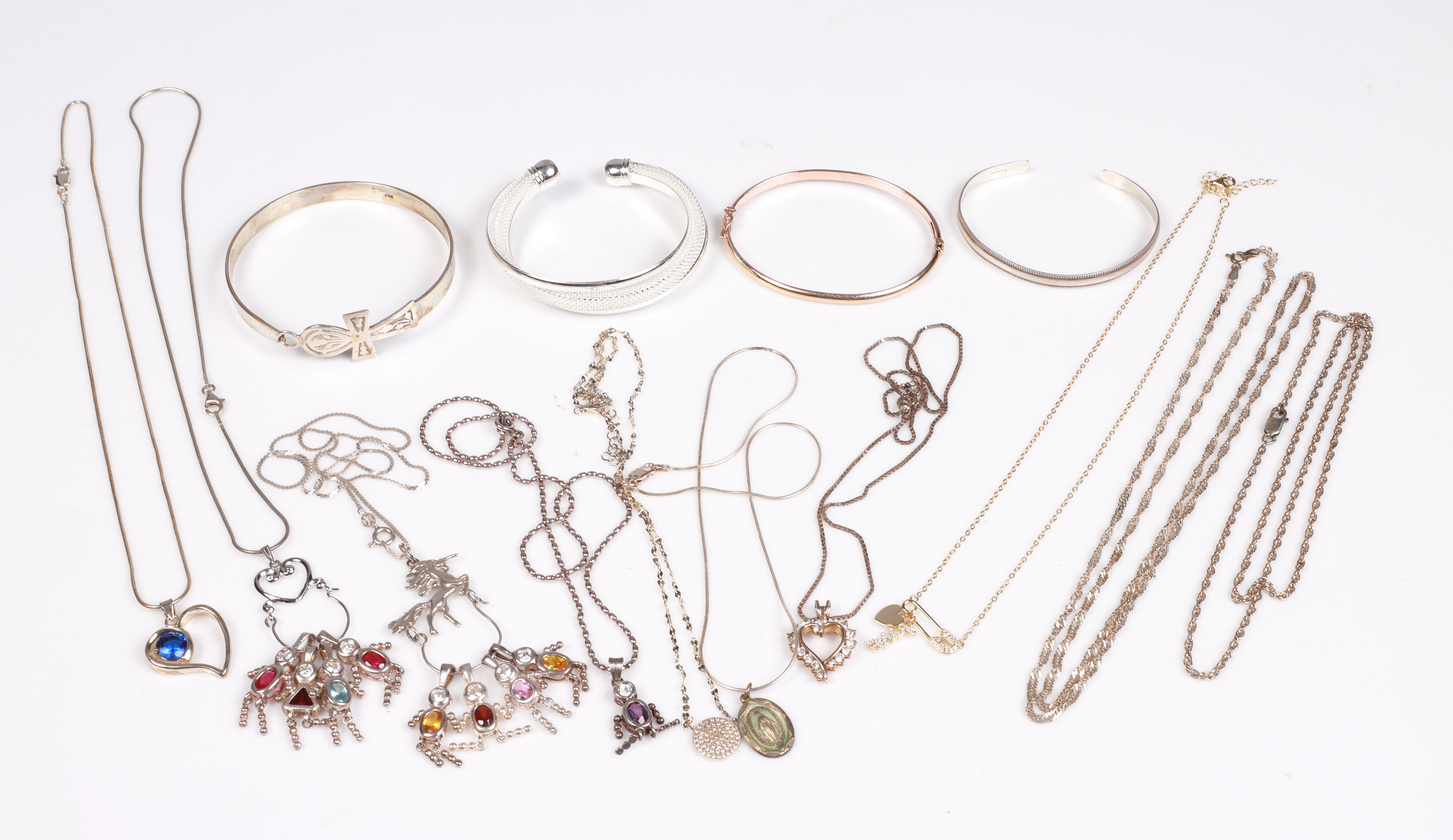 Sterling bracelets and necklaces