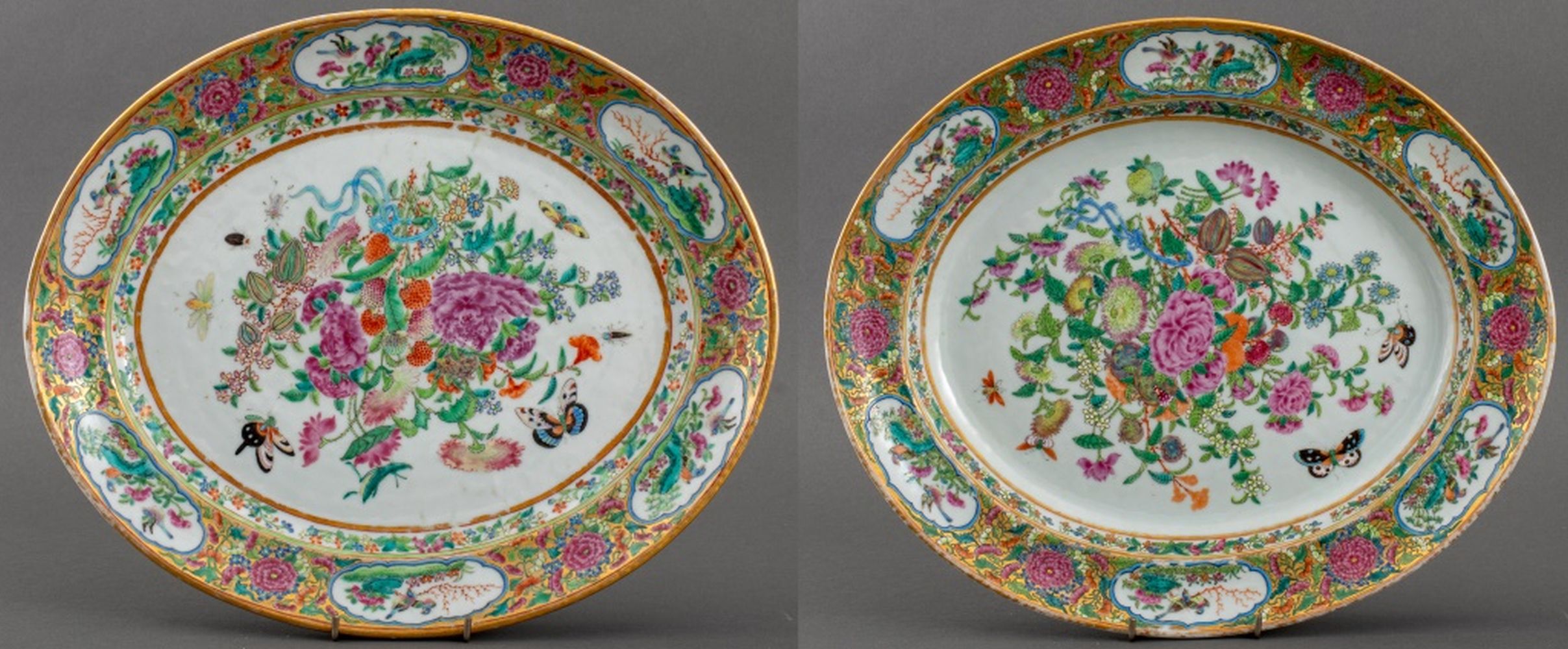 CHINESE ROSE MEDALLION  CERAMIC