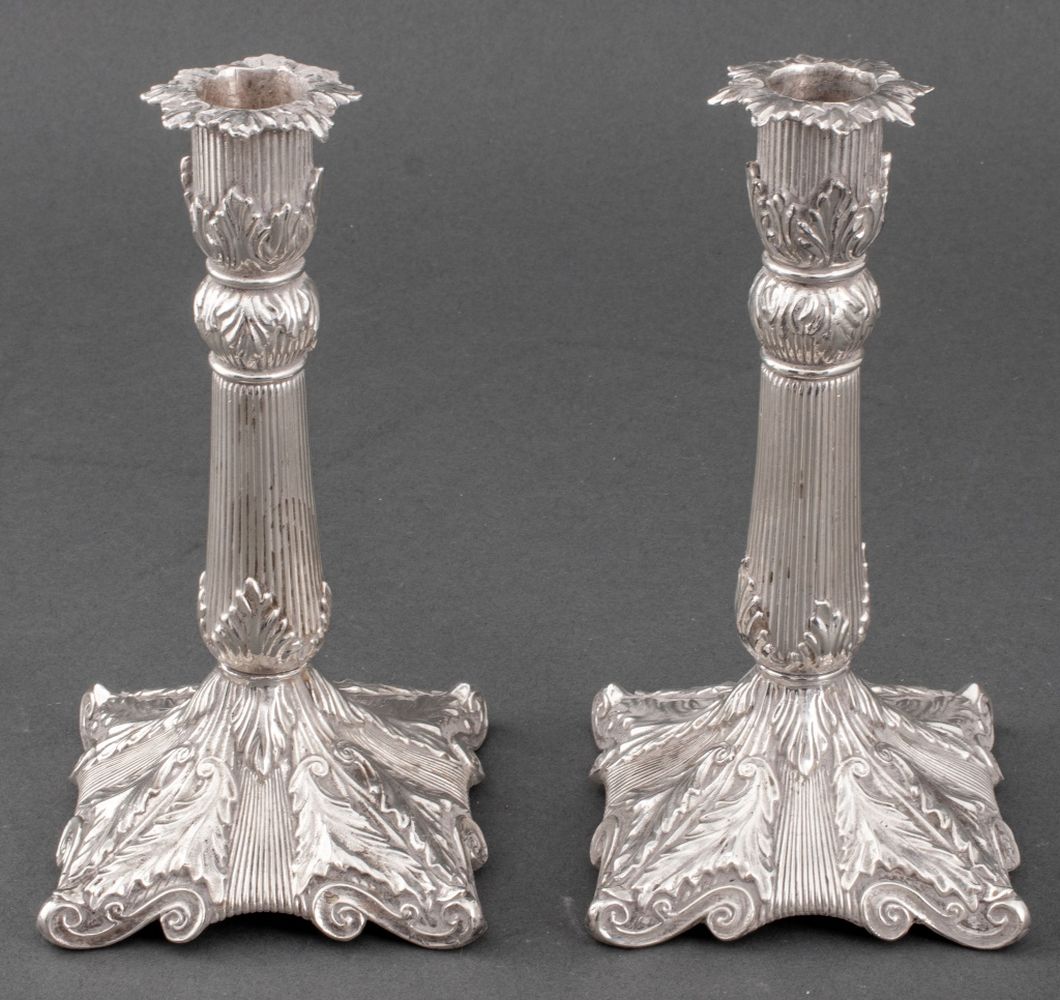 CHRISTOFLE SILVERPLATE CANDLESTICKS  3b4e41