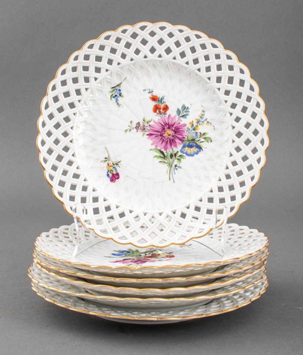 MEISSEN PORCELAIN PIERCED FLORAL