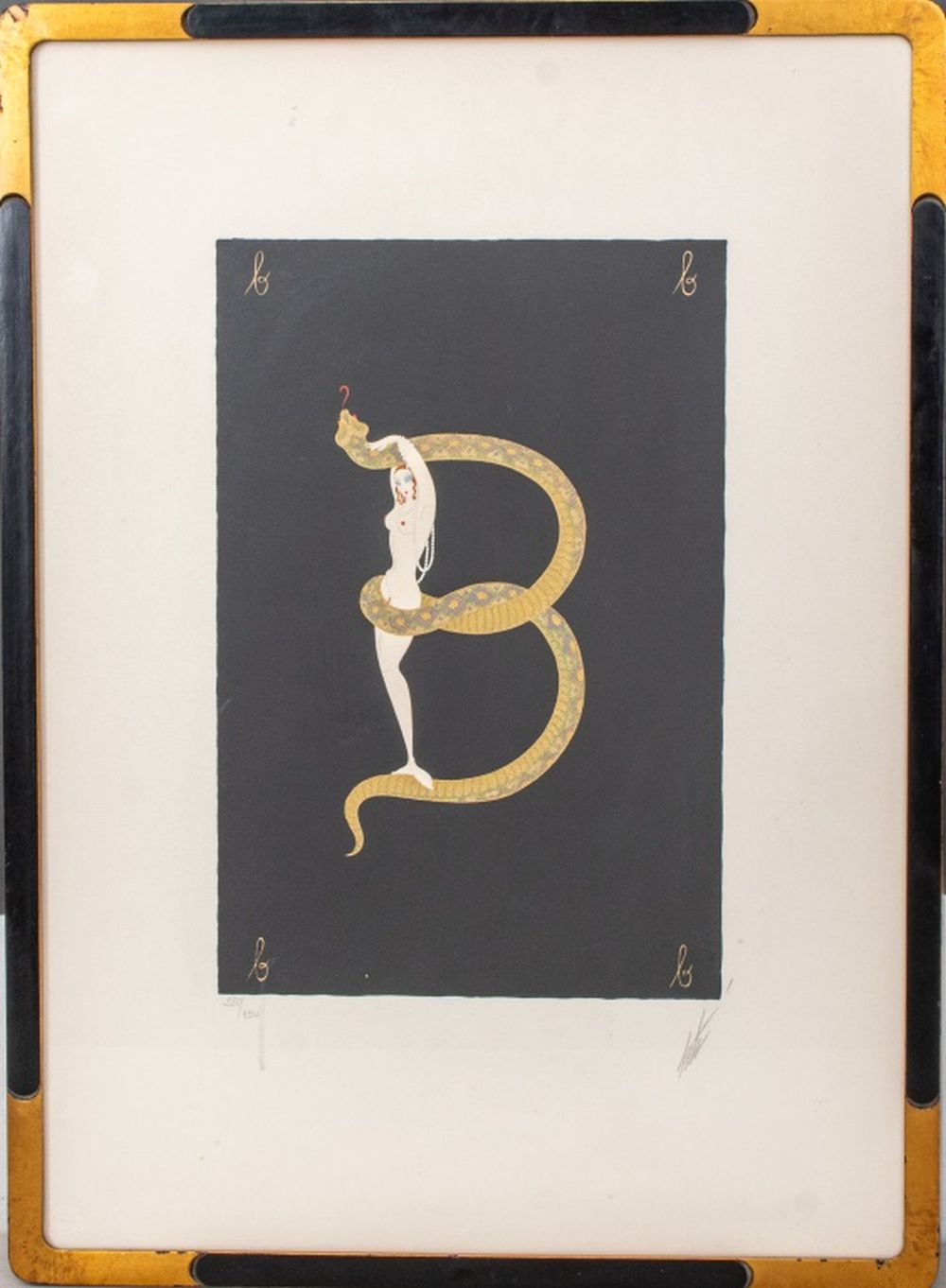 ERTE "LETTER B" BEAUTY & BOA SERIGRAPH