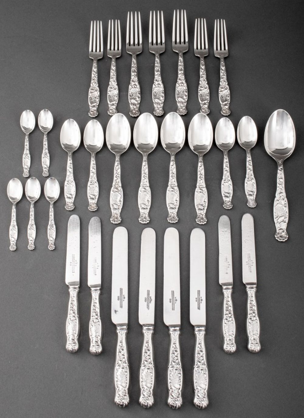 WHITING MFG. CO. SILVER PART FLATWARE