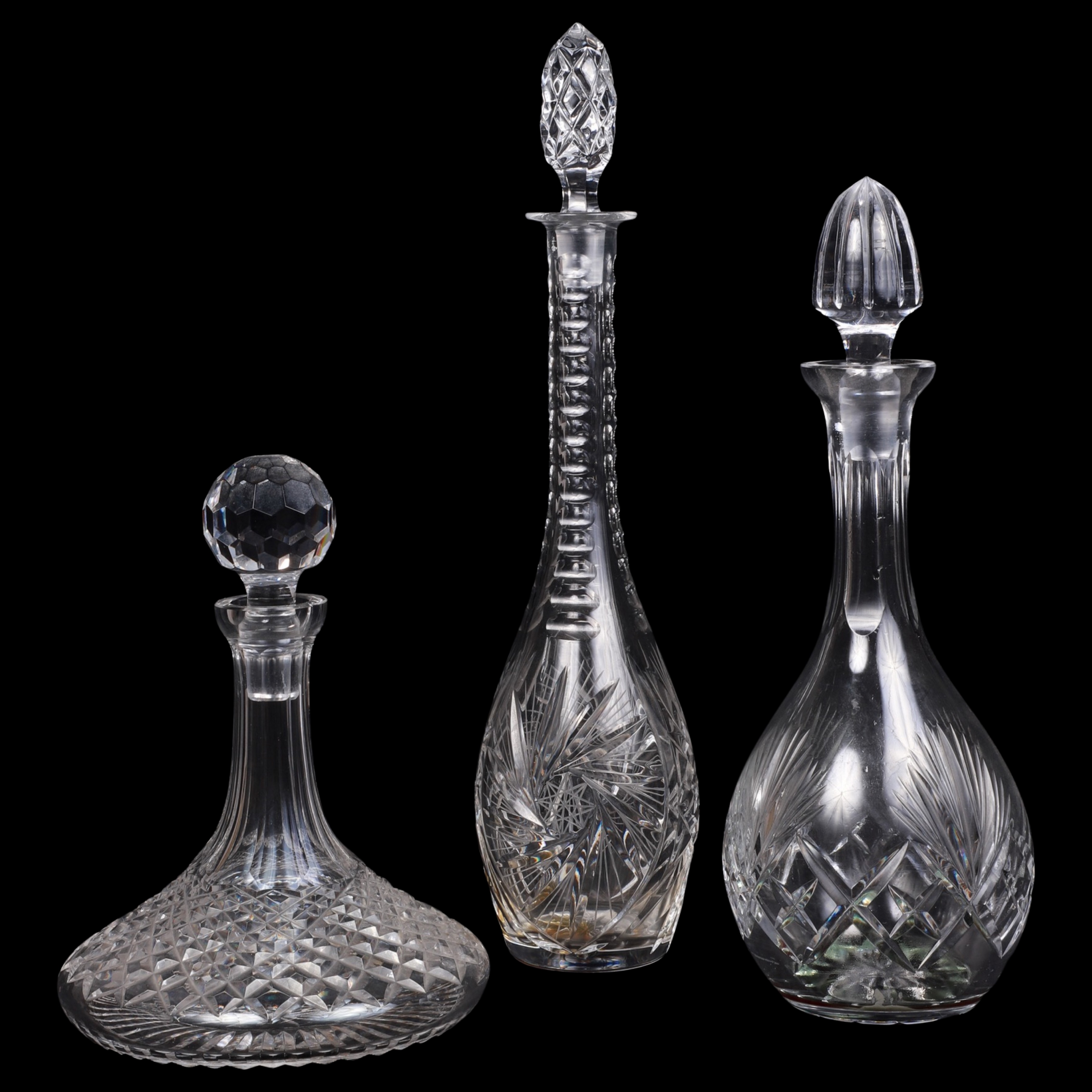  3 Crystal decanters to include 3b4eac