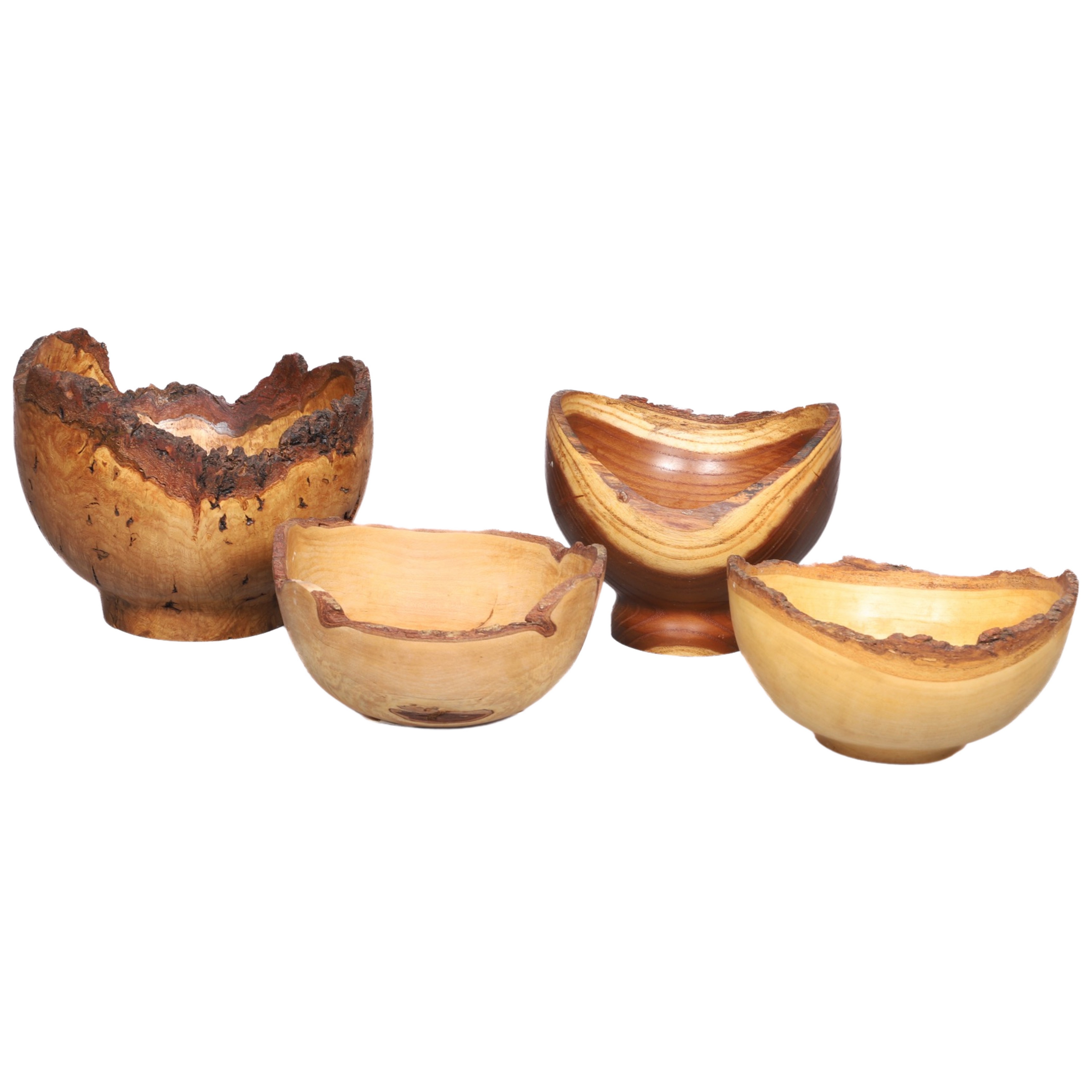  4 Turned wood bowls by Tom Mumper  3b4f15