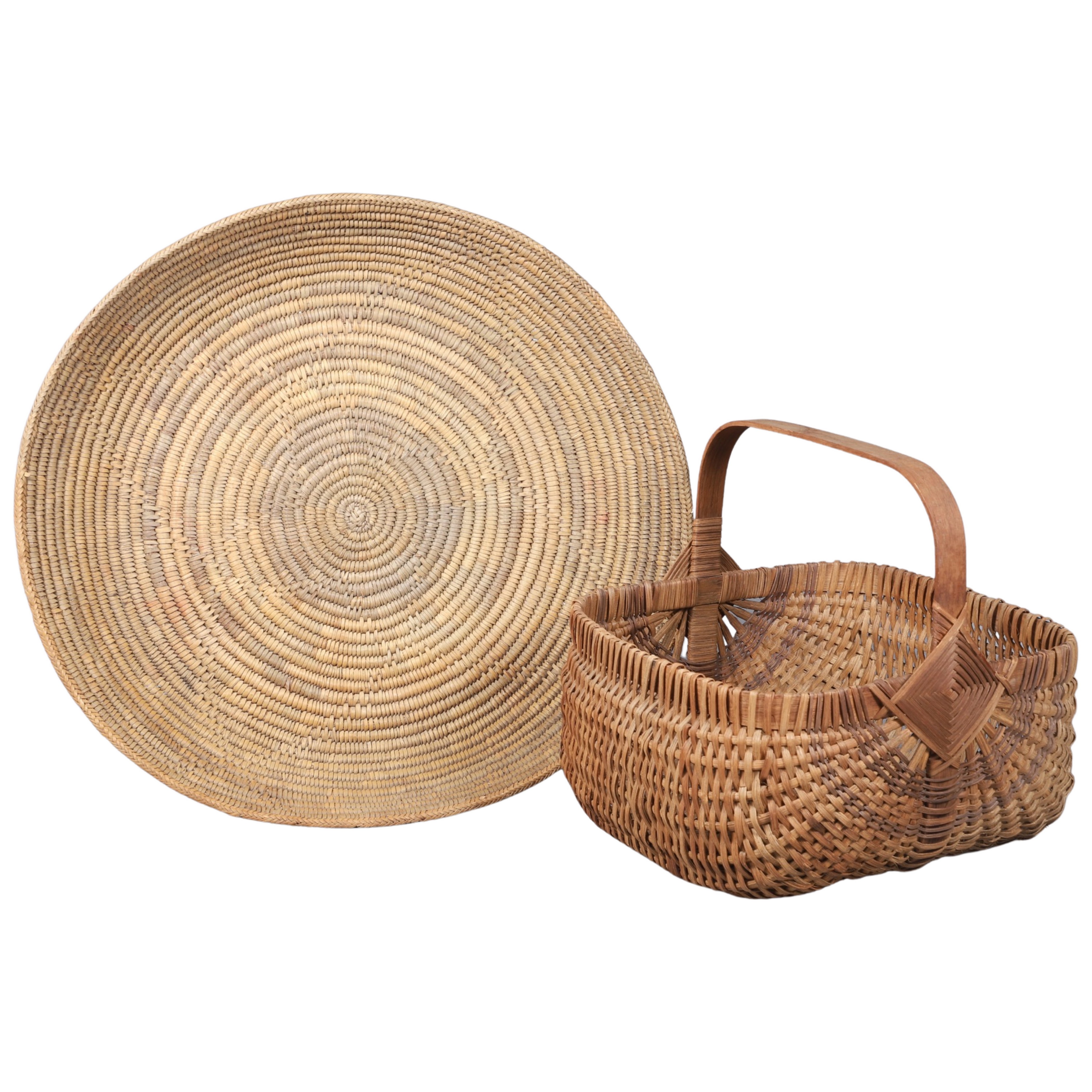 (2) Baskets, c/o coiled (18-1/2 dia),