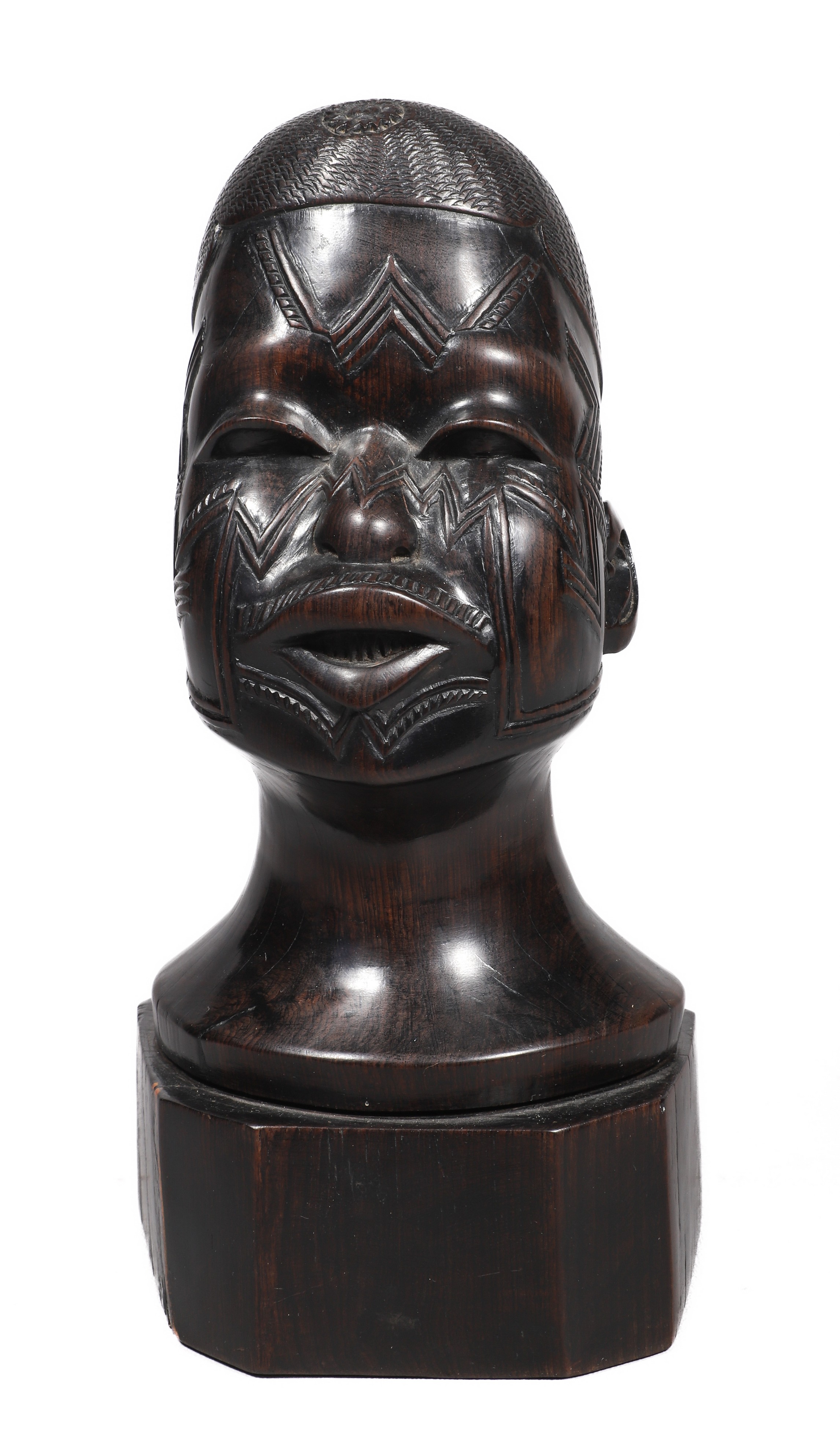 Carved African bust of man very 3b4f2b