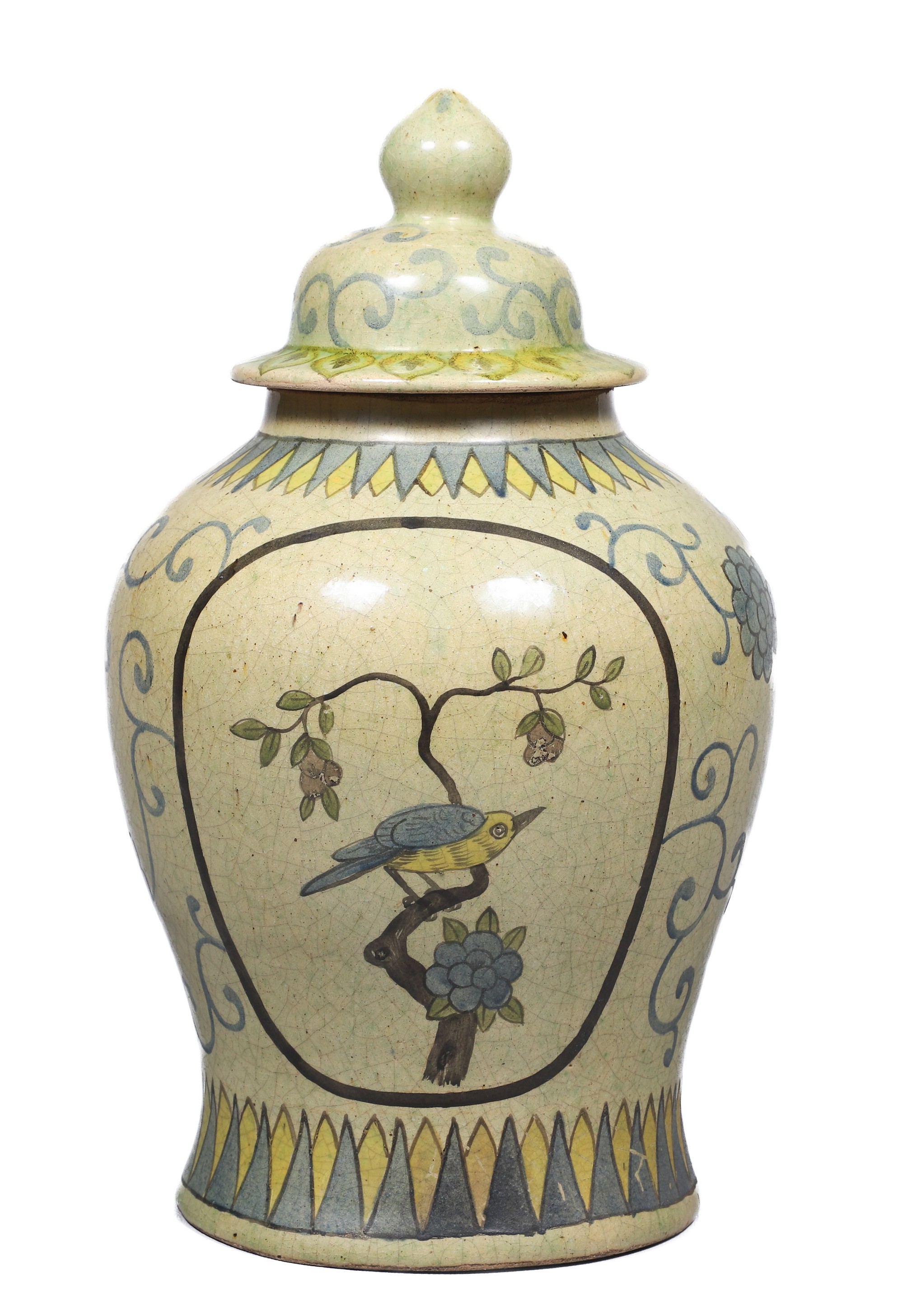 Chinese pottery ginger jar, crackle