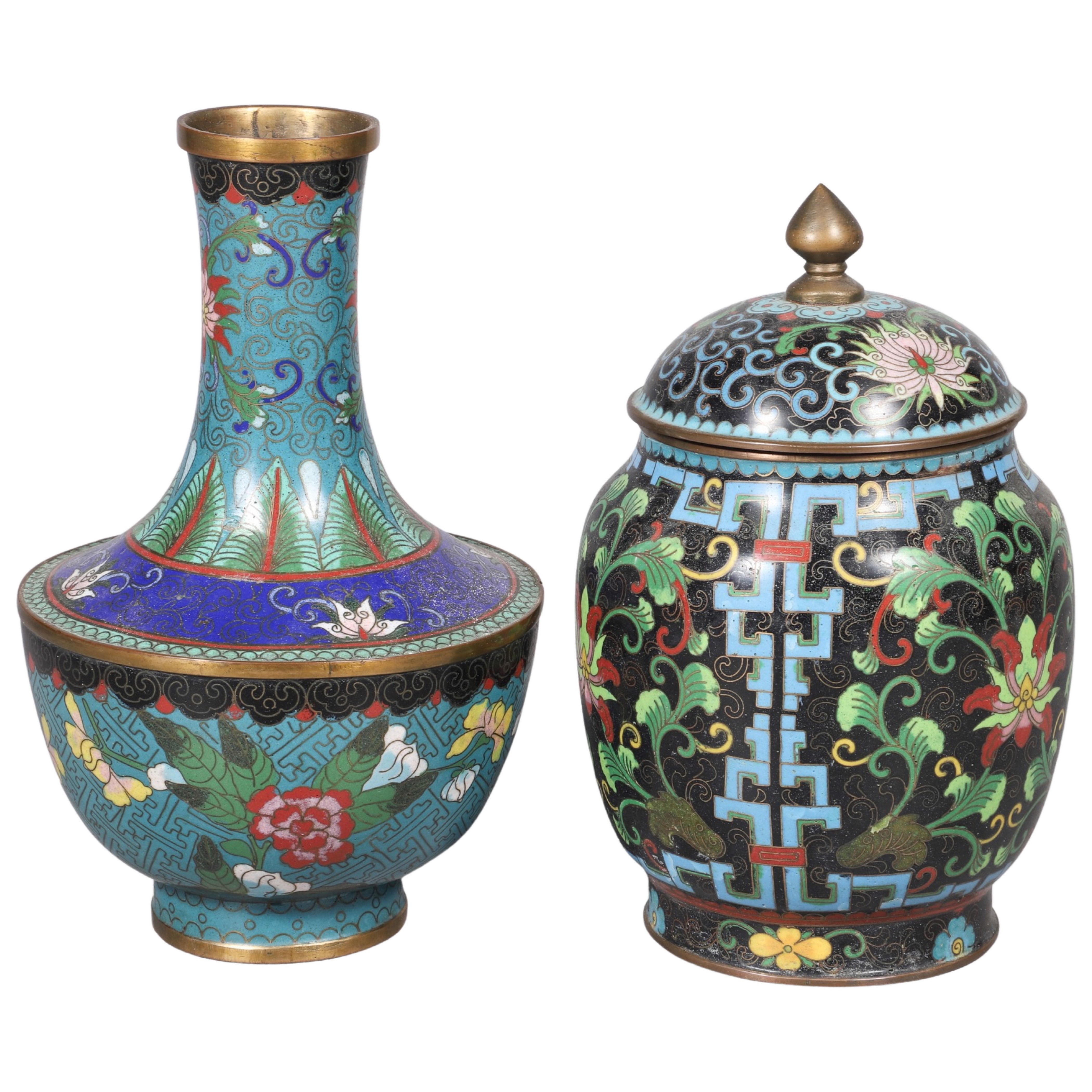  2 Pcs Chinese cloisonne c o 3b4f97