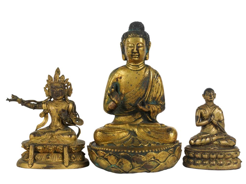 GROUP OF ASIAN GILT BRONZE FIGURESGroup 3b4fd3