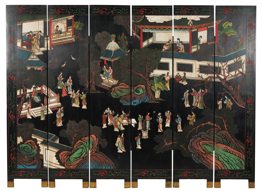 CHINESE SIX-PANEL SCREENChinese