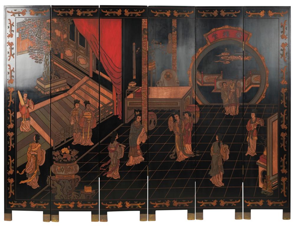 CHINESE SIX-PANEL SCREENChinese Six-Panel