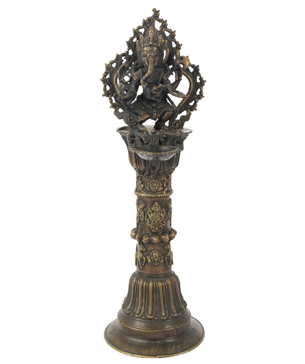 NEPALESE METAL OIL LAMPNepalese