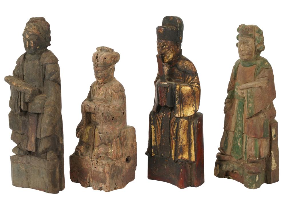 GROUP OF CHINESE CARVED WOOD FIGURESGroup 3b4fe9