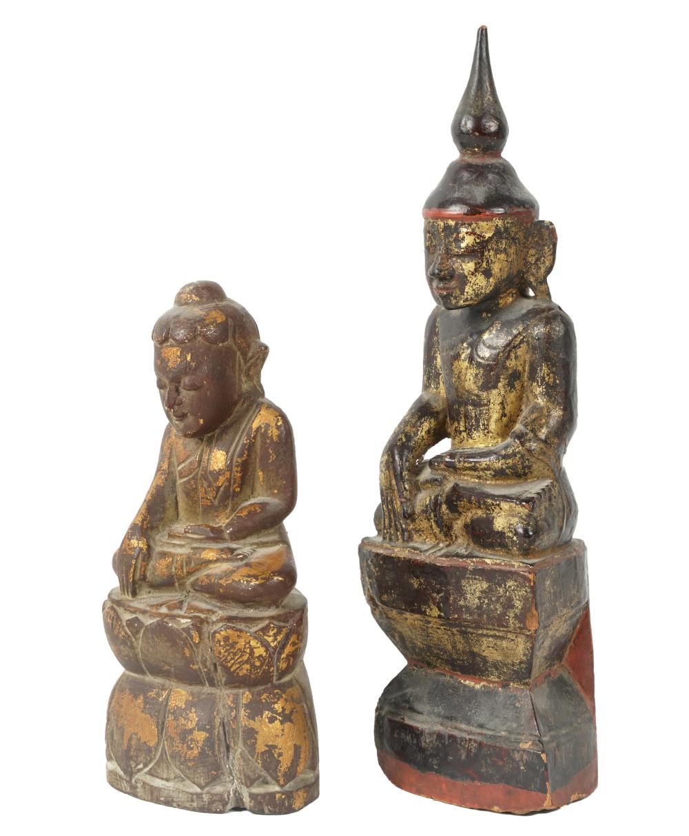 TWO BUDDHA FIGURESTwo Buddha Figures,
