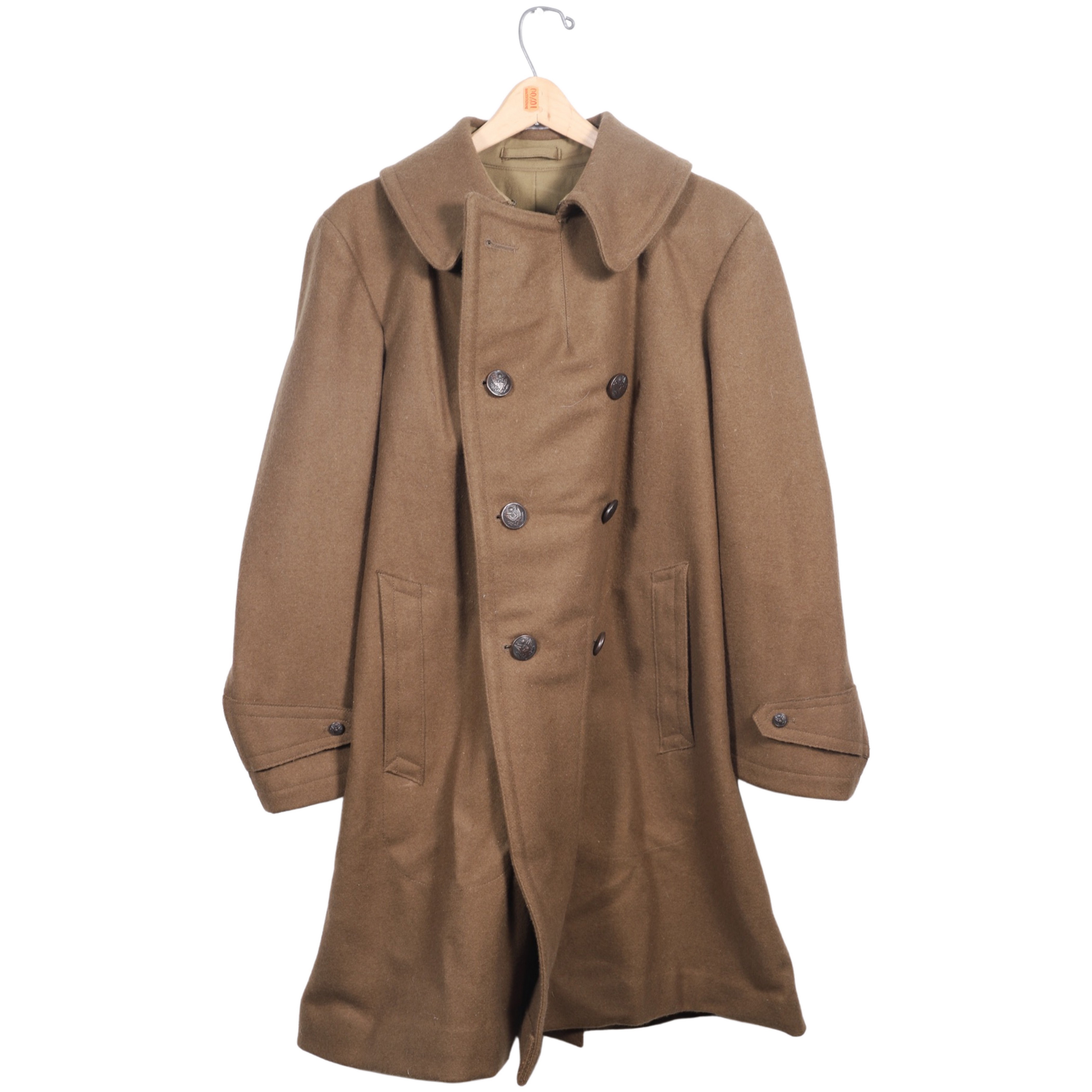 Military style wool trench coat,