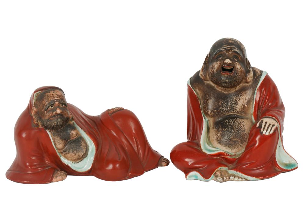 PAIR OF CHINESE-STYLE POLYCHROMED