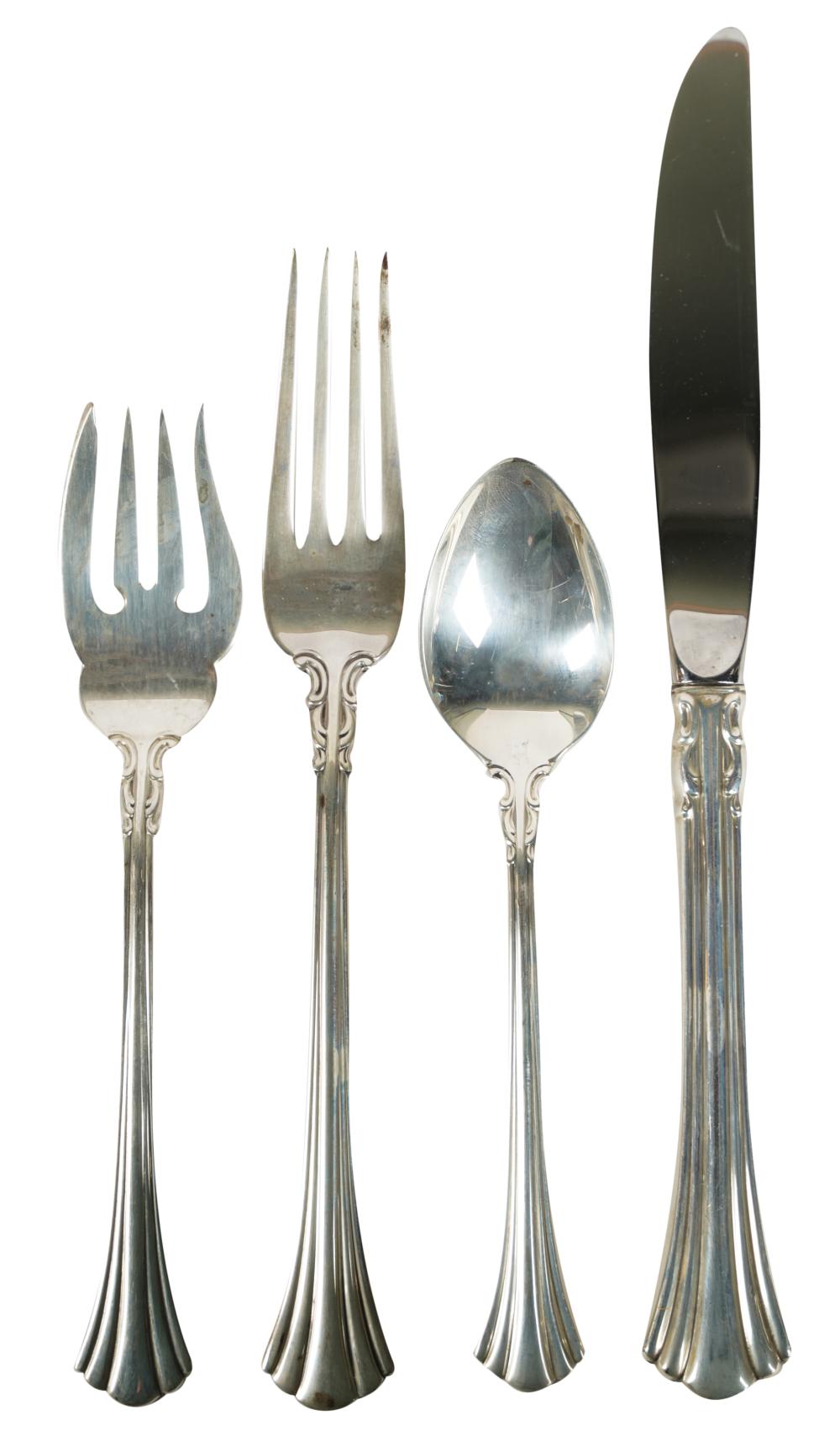 REED AND BARTON STERLING FLATWARE SERVICEReed