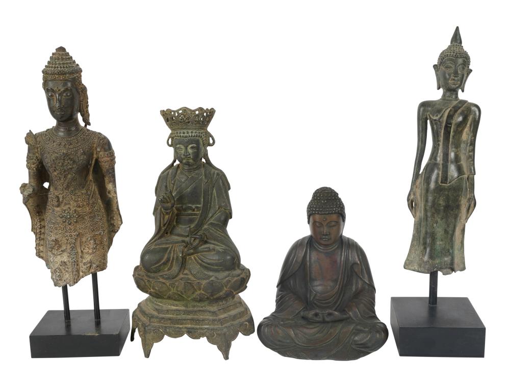 GROUP OF FOUR BUDDHISTIC FIGURESGroup