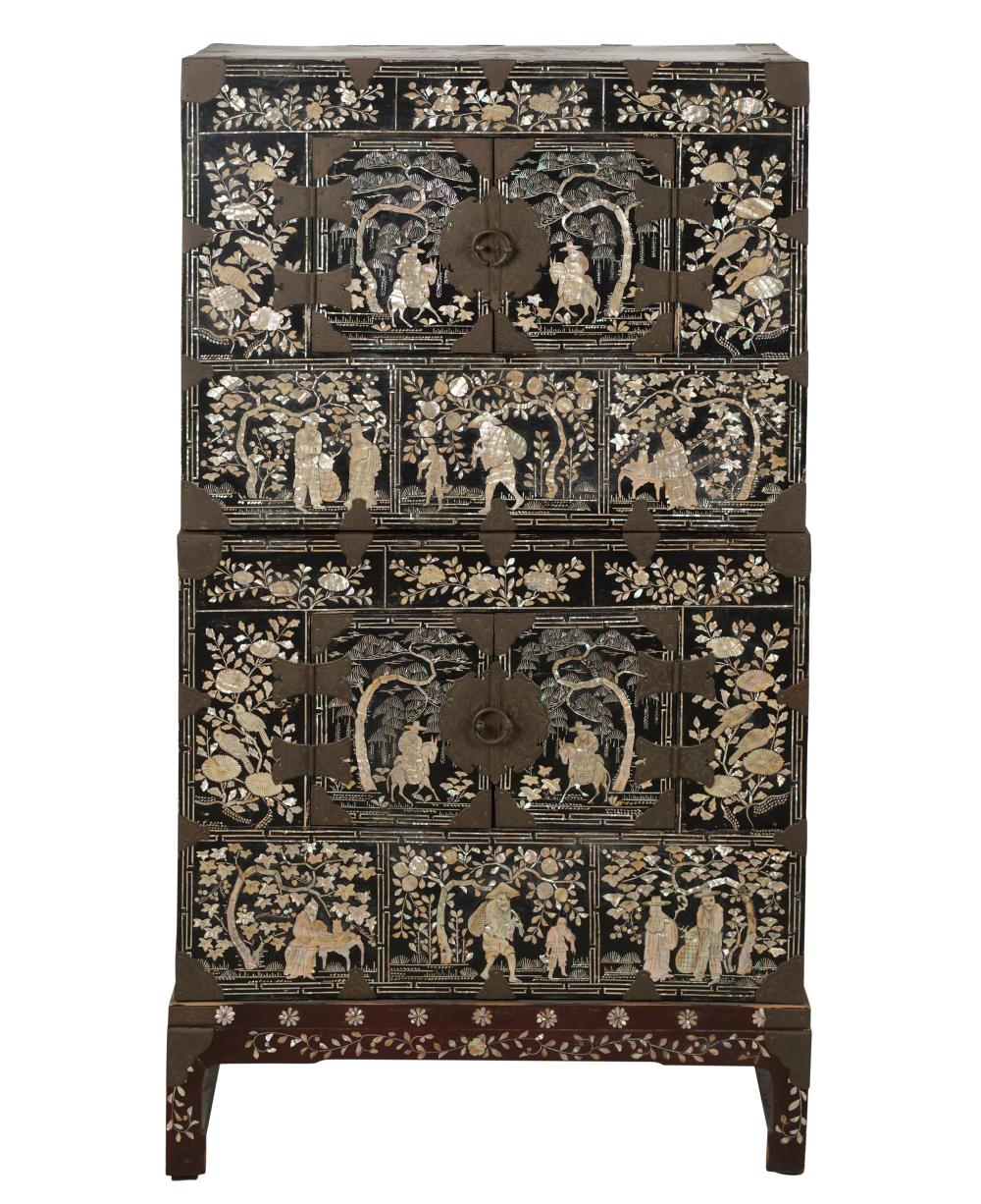 KOREAN MOTHER OF PEARL-INLAID CABINETKorean