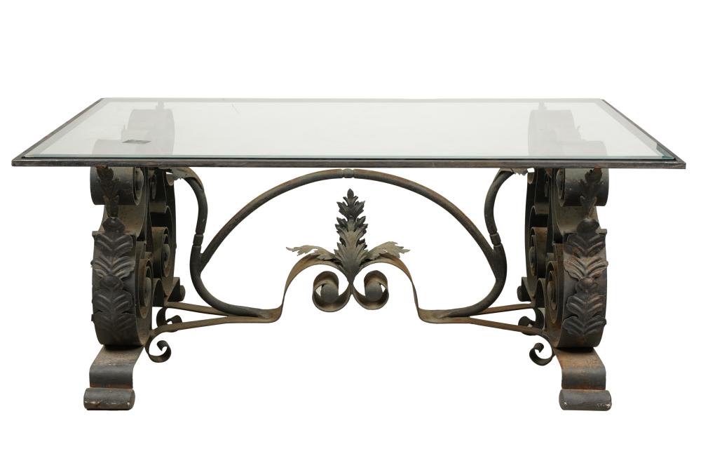 BAROQUE STYLE IRON AND GLASS DINING 3b514f