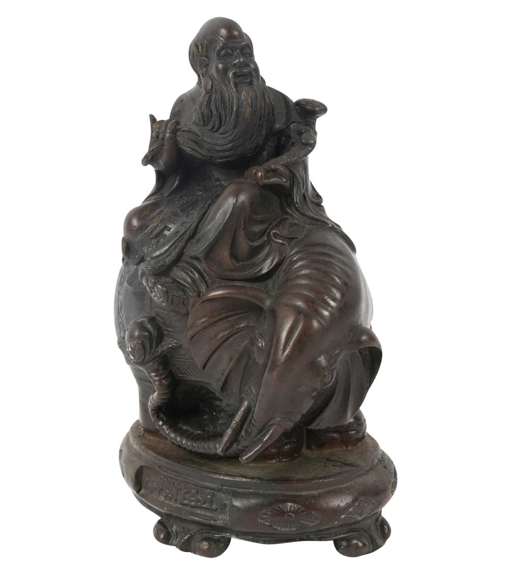 CHINESE BRONZE FIGURE OF THE GOD