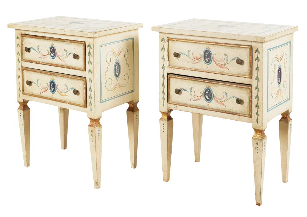 PAIR OF NEOCLASSICAL STYLE PAINTED 3b51d6