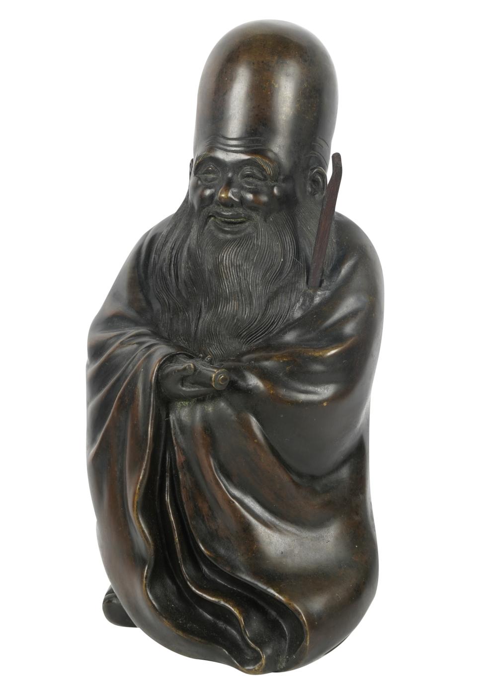 JAPANESE BRONZE FIGURE OF AN ELDERJapanese 3b51da