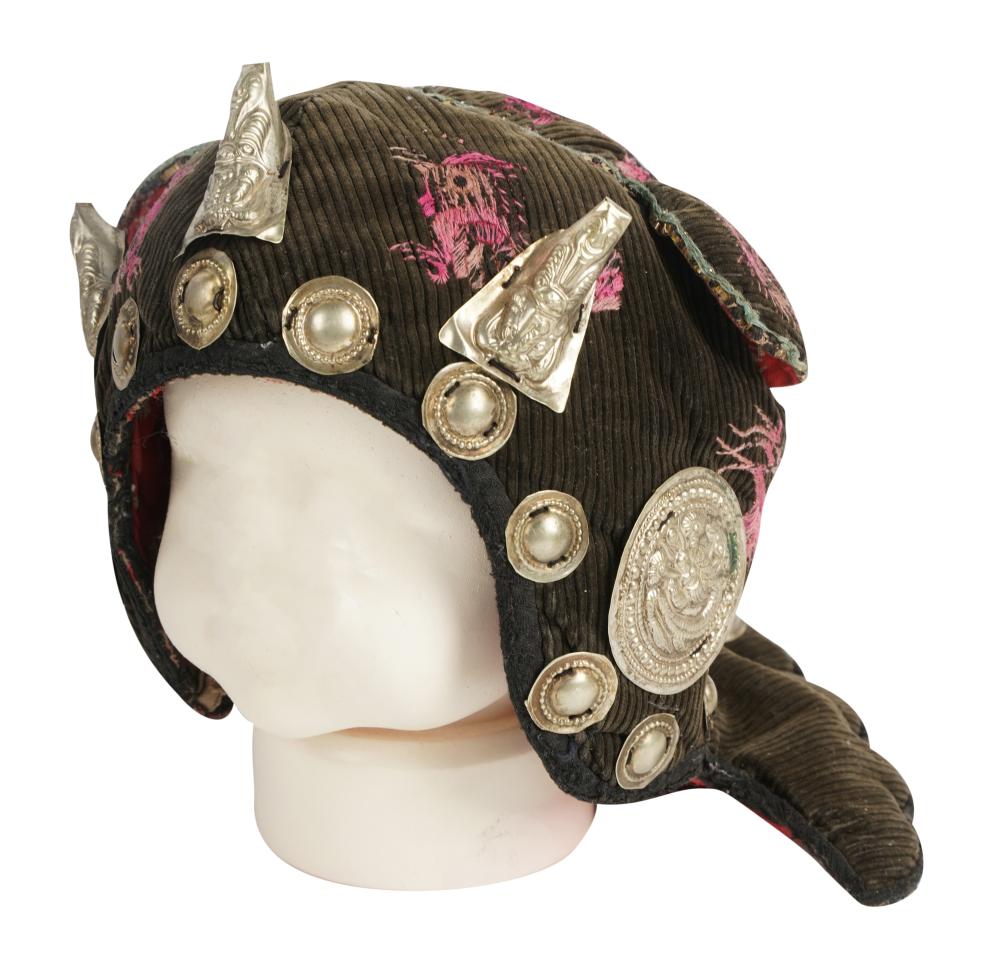 CHINESE HAT WITH SILVER PINSChinese 3b5218