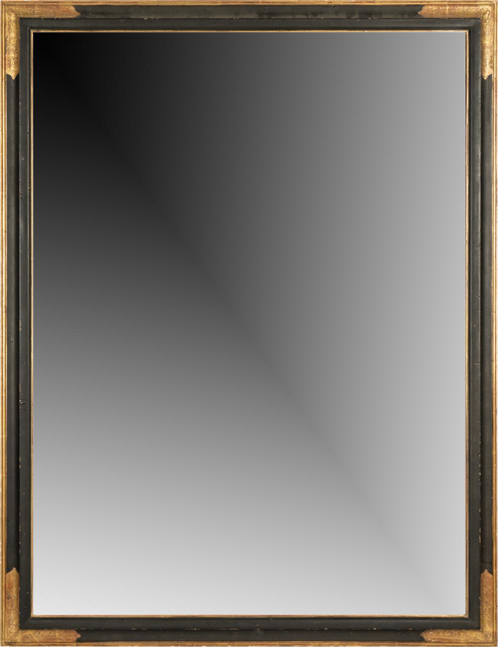 BLACK AND GILT-PAINTED WALL MIRRORBlack