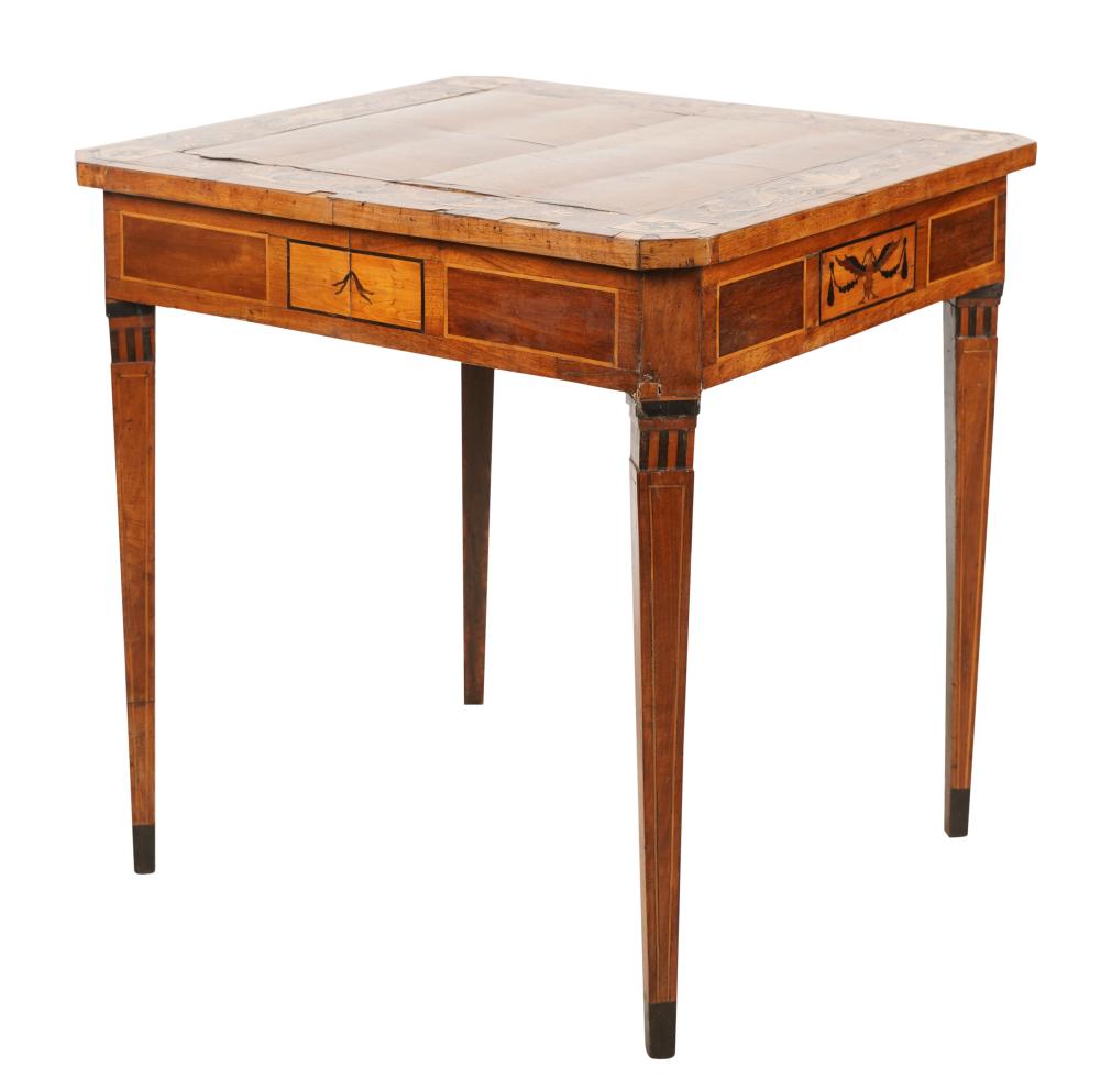 CONTINENTAL MARQUETRY GAME TABLEContinental