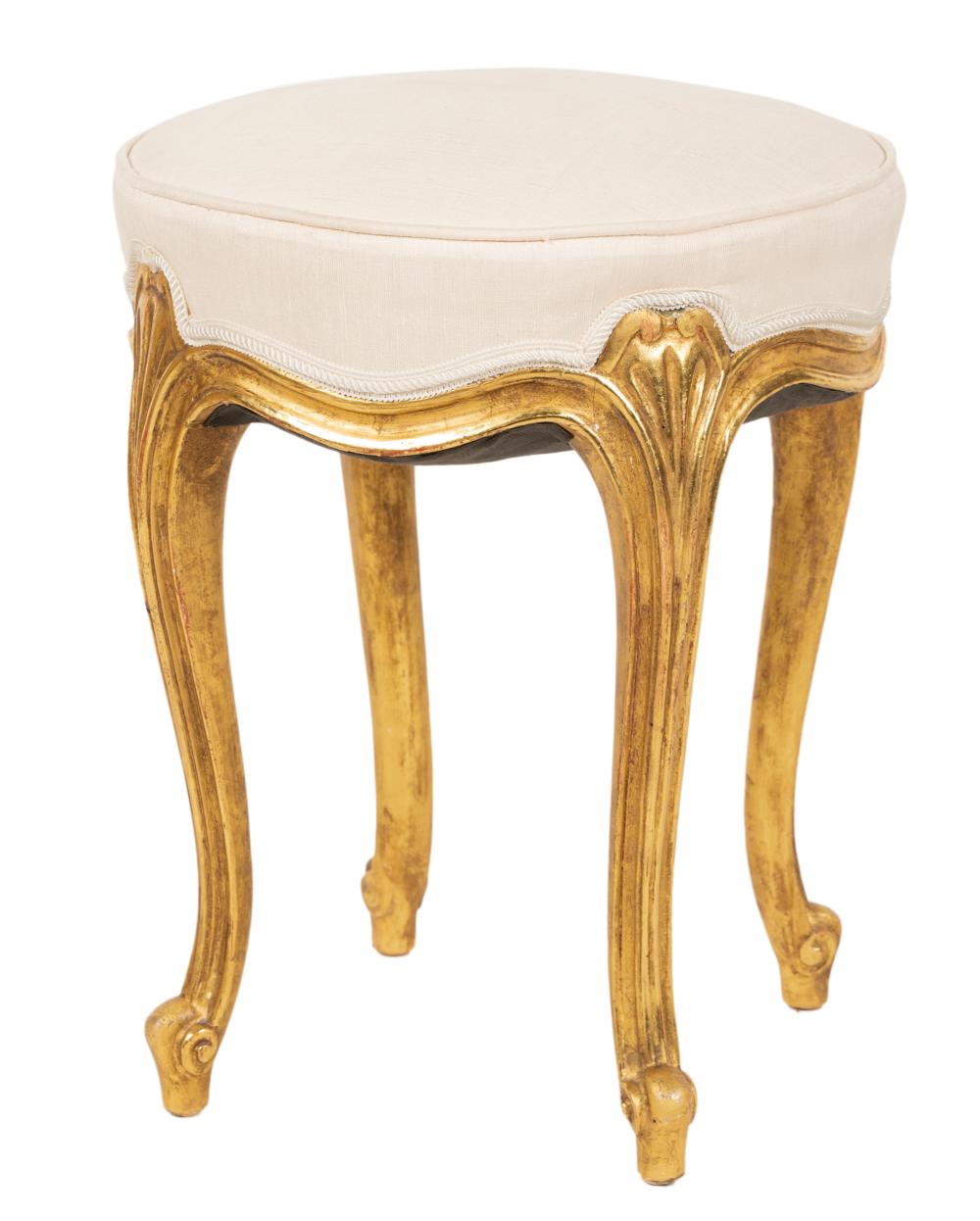 ROSE TARLOW CARVED GILTWOOD STOOLRose