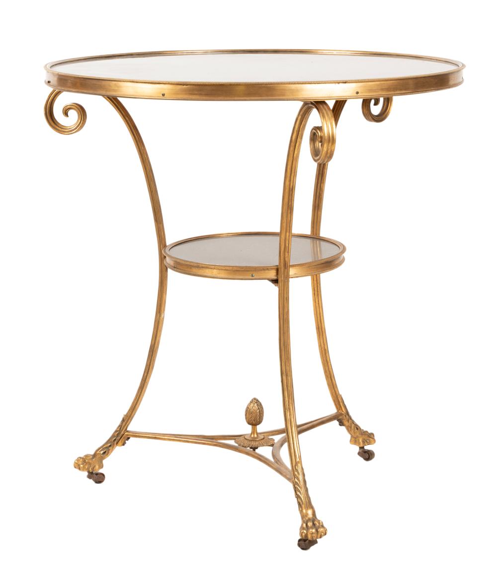 NEOCLASSICAL-STYLE GILT METAL GUERIDONNeoclassical-Style