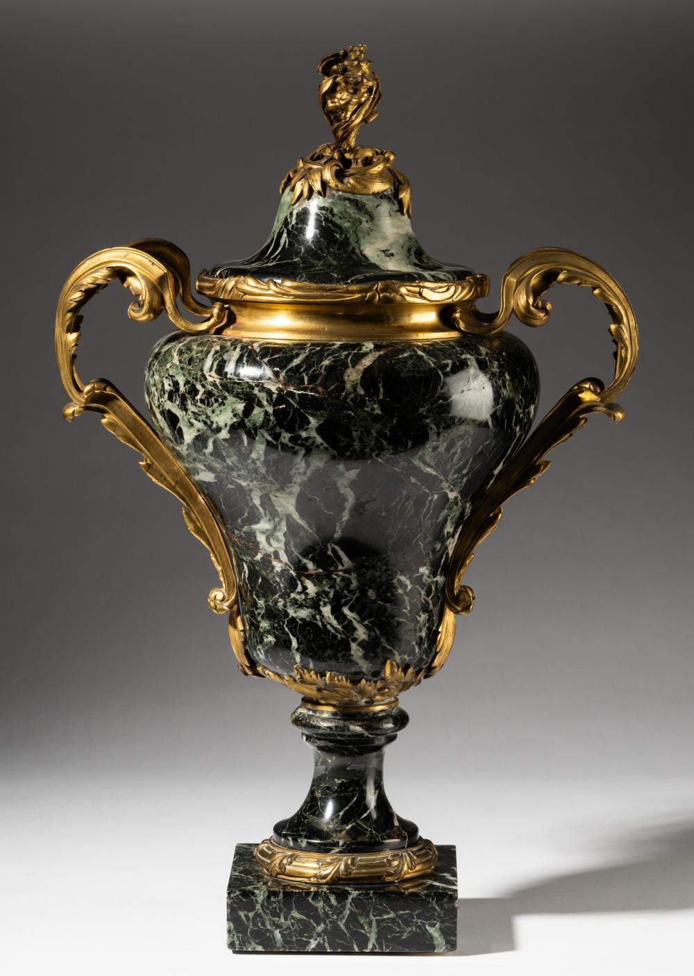 FRENCH GILT BRONZE-MOUNTED VERDE